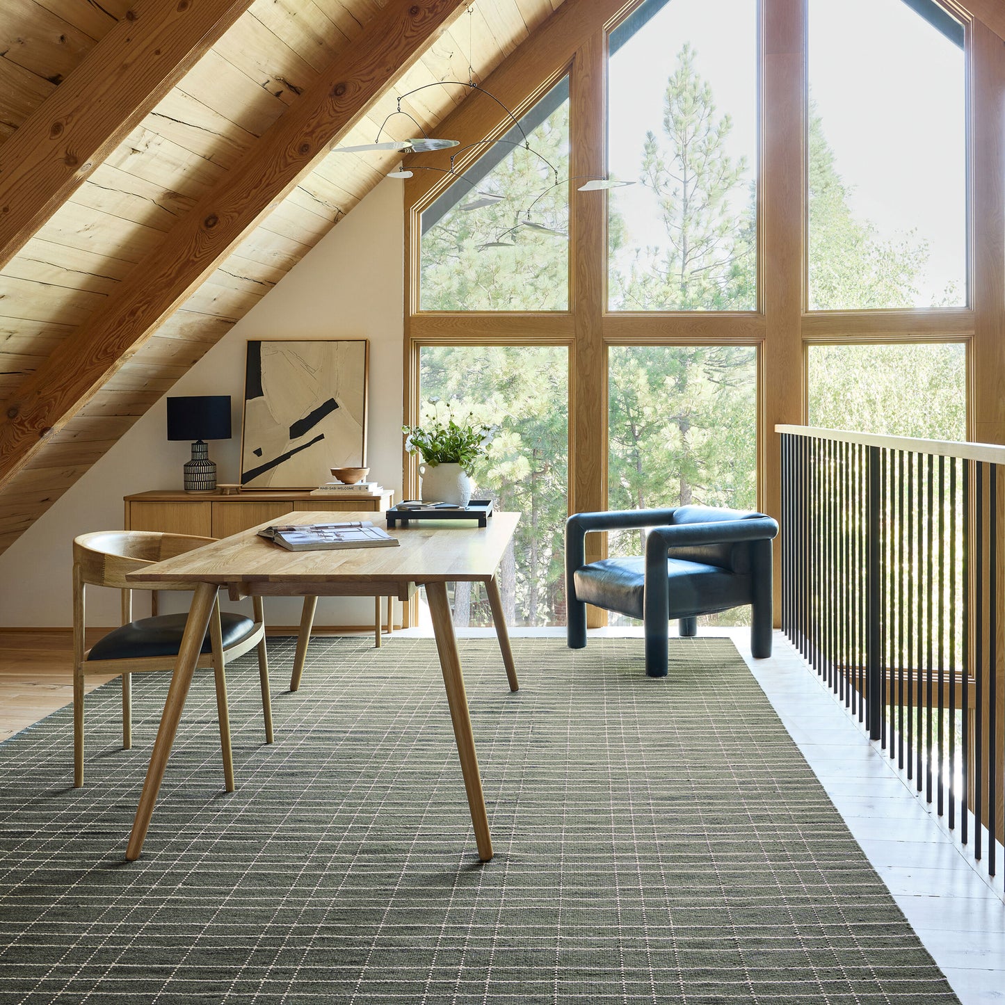 nuLOOM Charlie Plaid Wool 9ft. x 12ft. Green Area Rug