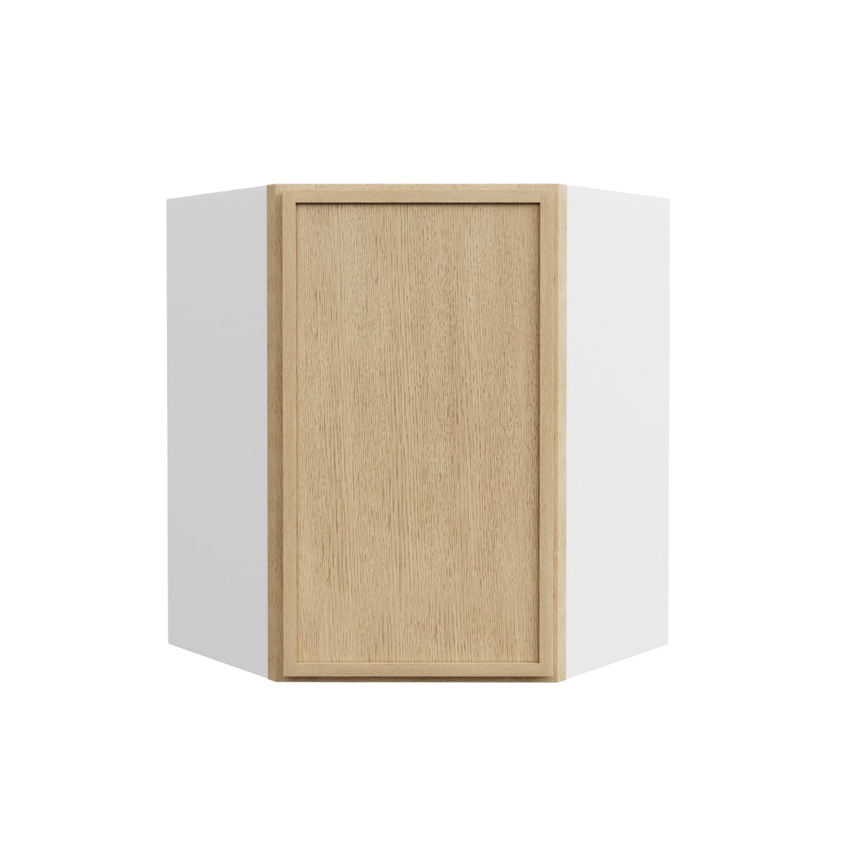 RELIABILT Webster 24-in W x 30-in H x 24-in D White Oak Diagonal Corner Wall Ready to Assemble (RTA) Plywood Cabinet Recessed Panel Slim shaker