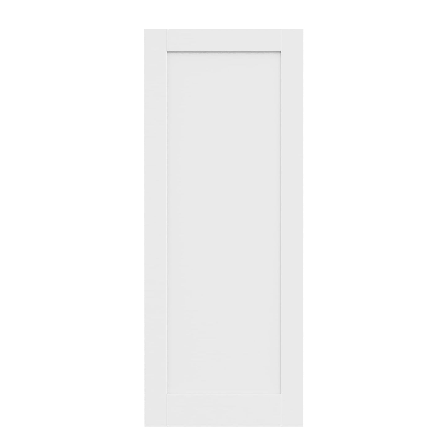 JUJUBON Traditional- 36-in x 80-in White 1-panel Smooth Solid core Primed MDF Slab Door