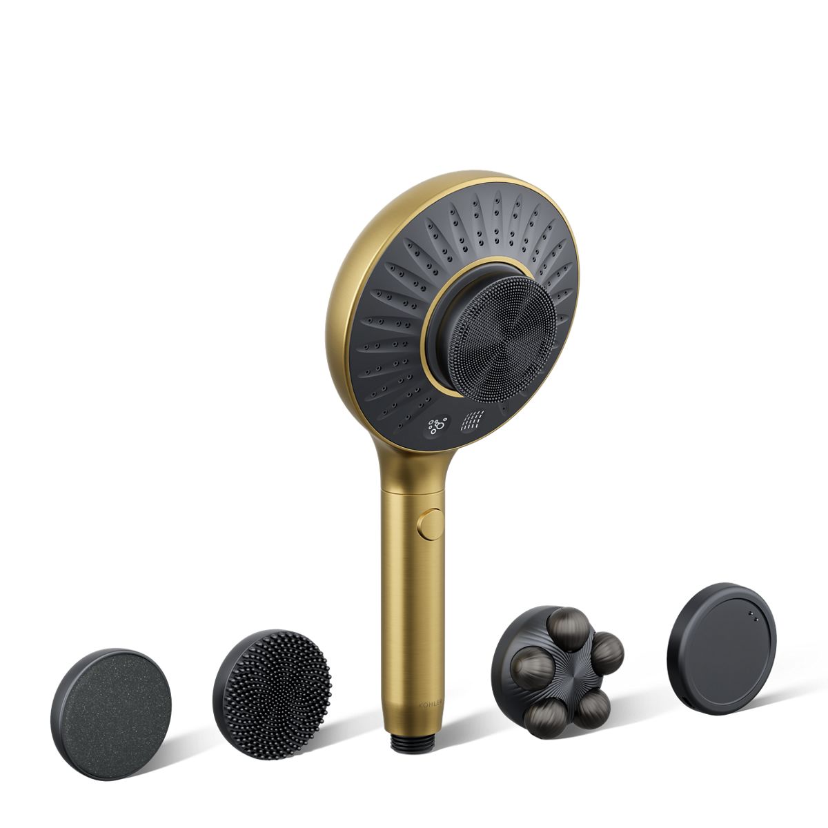 KOHLER SpaViva 2 -Spray Vibrant Brushed Moderne Brass 5.13-in Round Handheld Shower Head 1.75 GPM