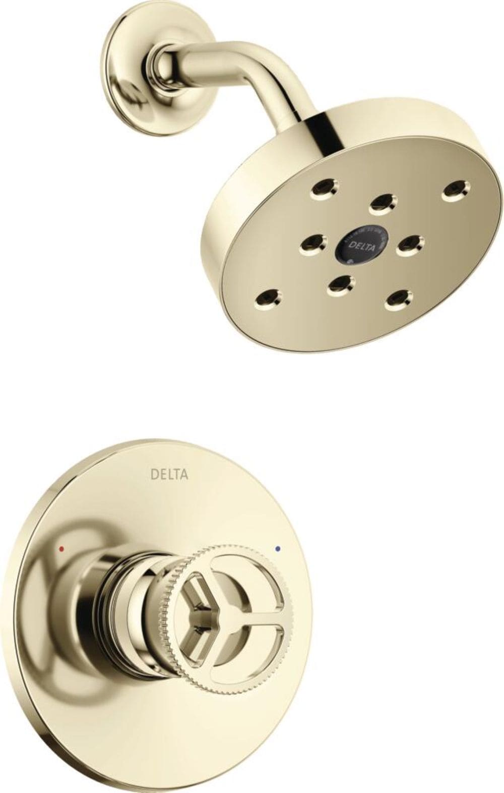 Delta Trinsic Polished Nickel 1-handle 5.41-in Round Shower Faucet No (not included) (Single Function)