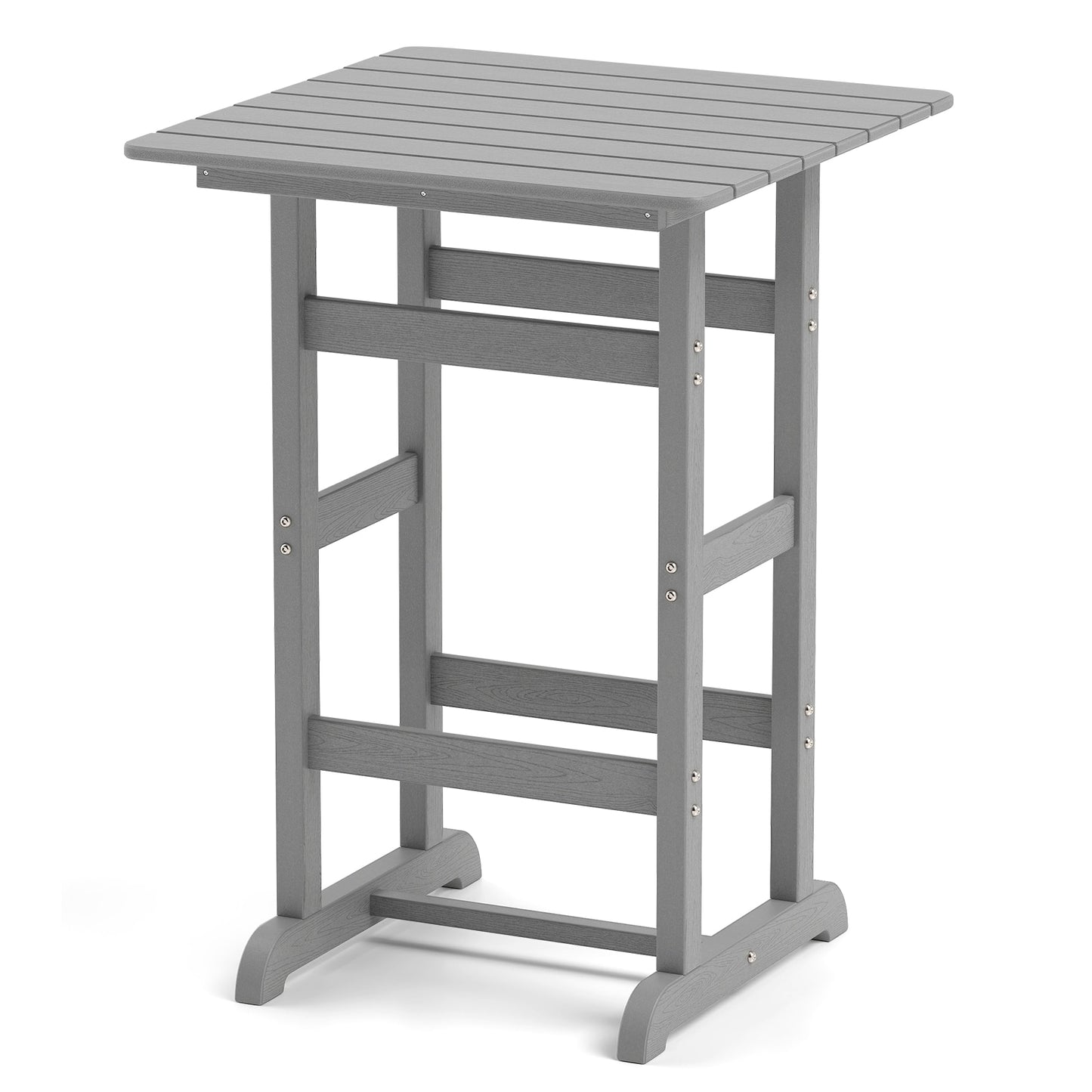YERIVA Square Outdoor Bar height Table 30-in W x 30-in L