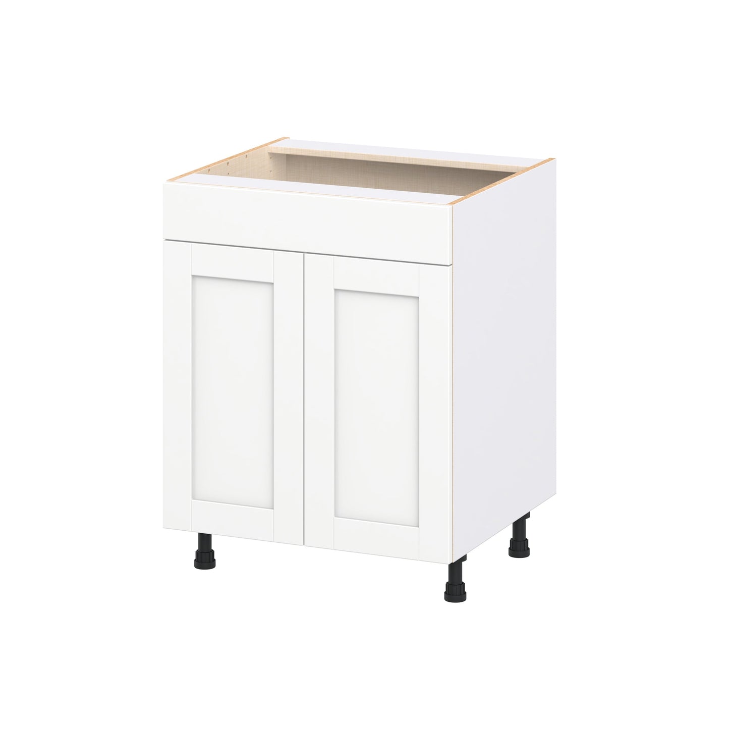 Hugo&Borg Rosemont 27-in W x 34.5-in H x 24.5-in D Bright White Sink Base Fully Assembled Cabinet Recessed Panel Shaker