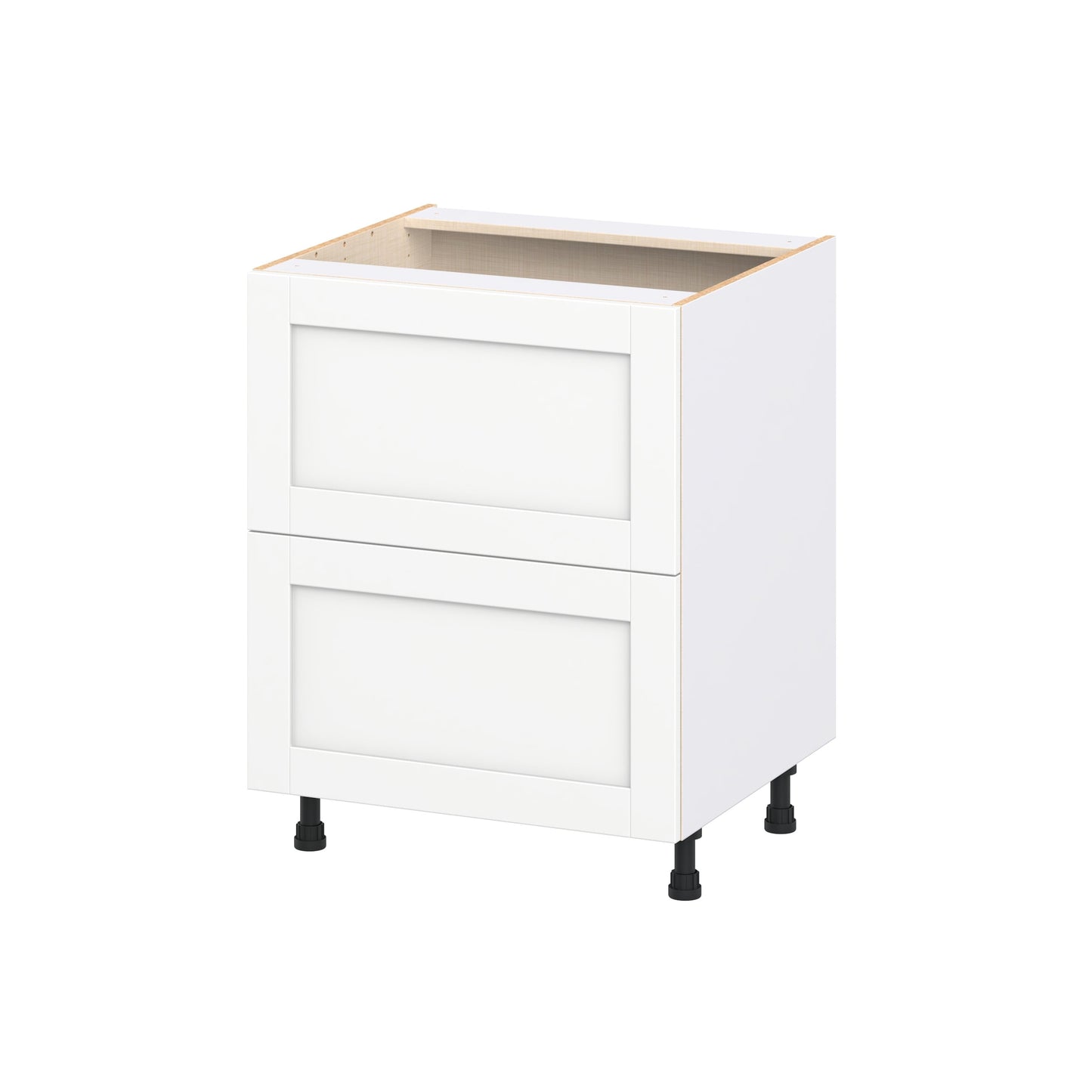 Hugo&Borg Rosemont 27-in W x 34.5-in H x 24.5-in D Bright White 2 -Drawers Drawer Base Fully Assembled Cabinet Recessed Panel Shaker