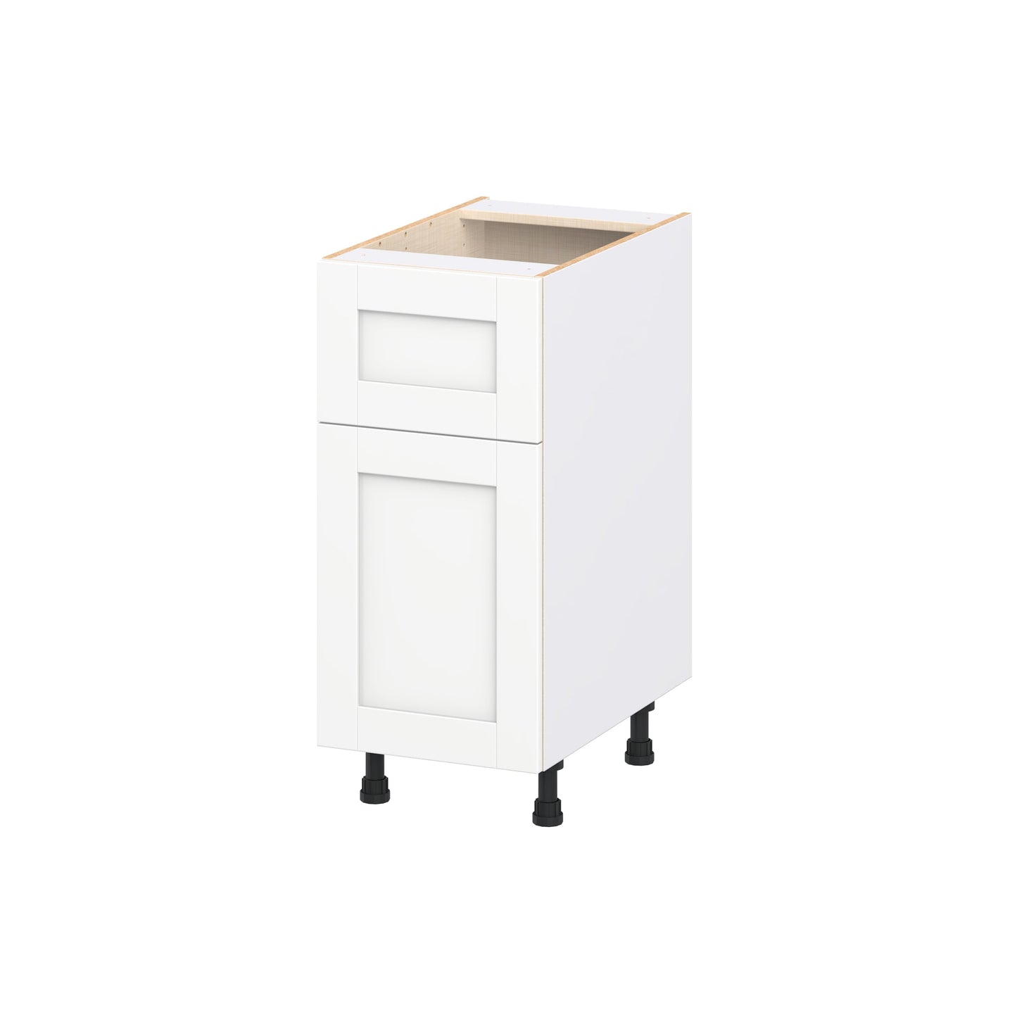 Hugo&Borg Rosemont 15-in W x 34.5-in H x 24.5-in D Bright White Base Fully Assembled Cabinet Flat Panel Shaker