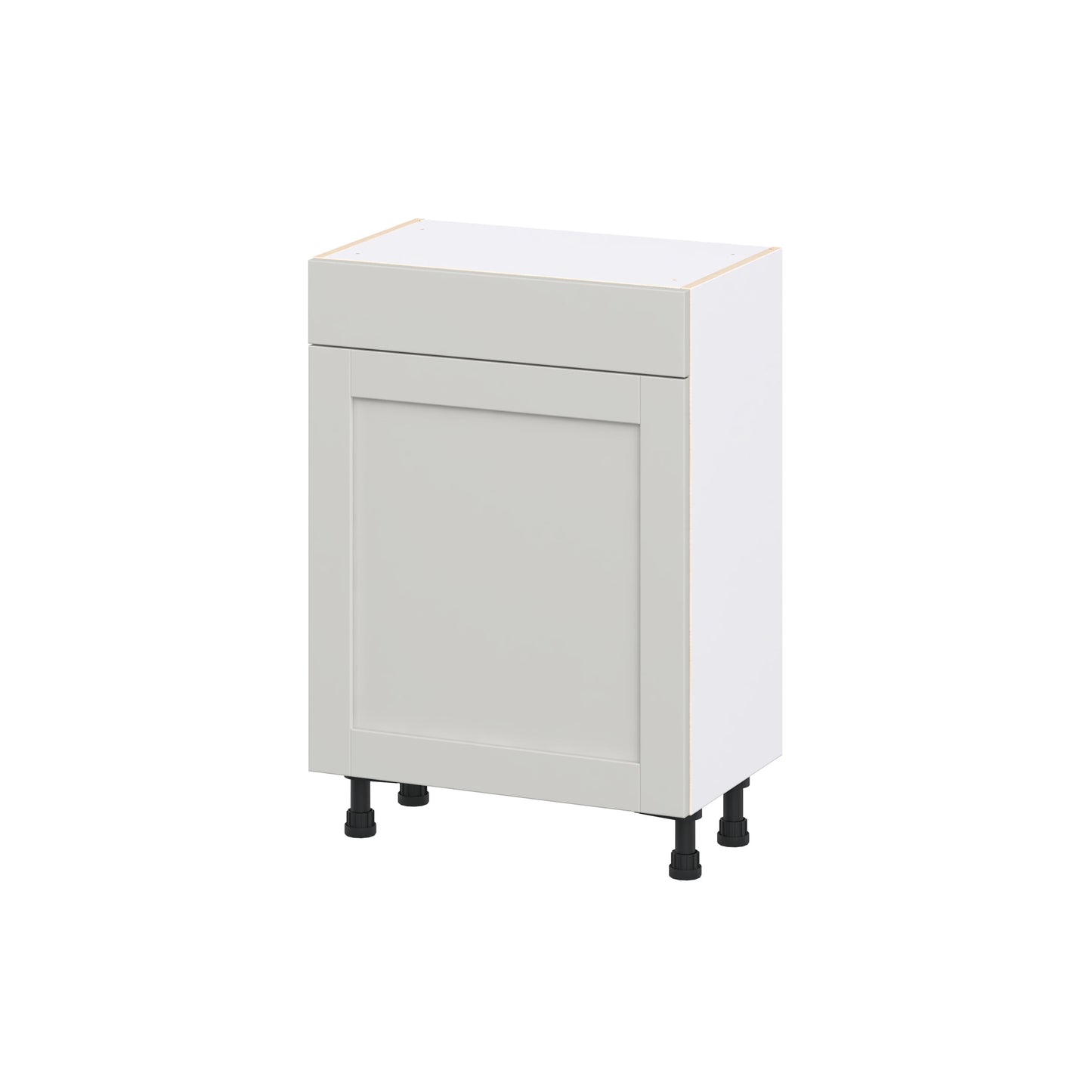 Hugo&Borg Charlesberg 24-in W x 34.5-in H x 14.75-in D Light Gray Base Fully Assembled Cabinet Flat Panel Shaker