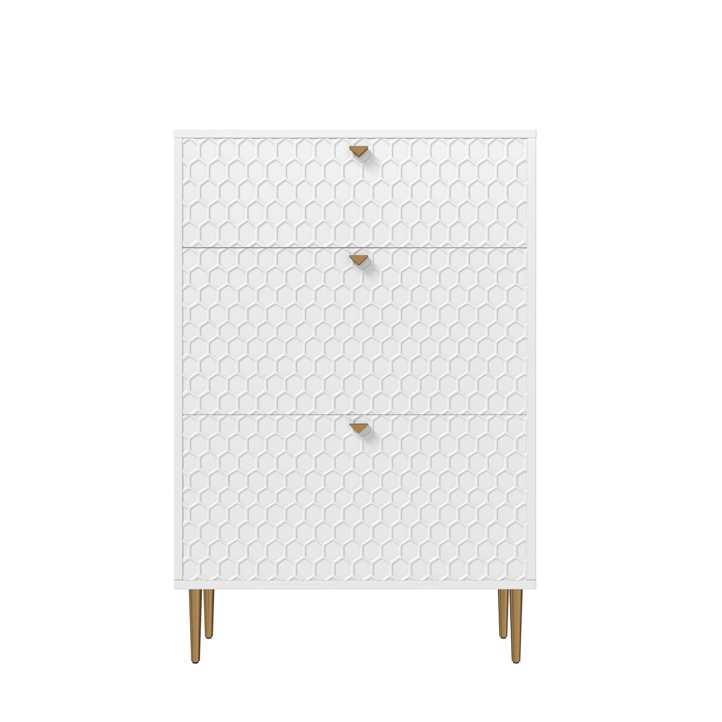 Boyel Living White MDF Shoe Storage Cabinet (24-Pair)