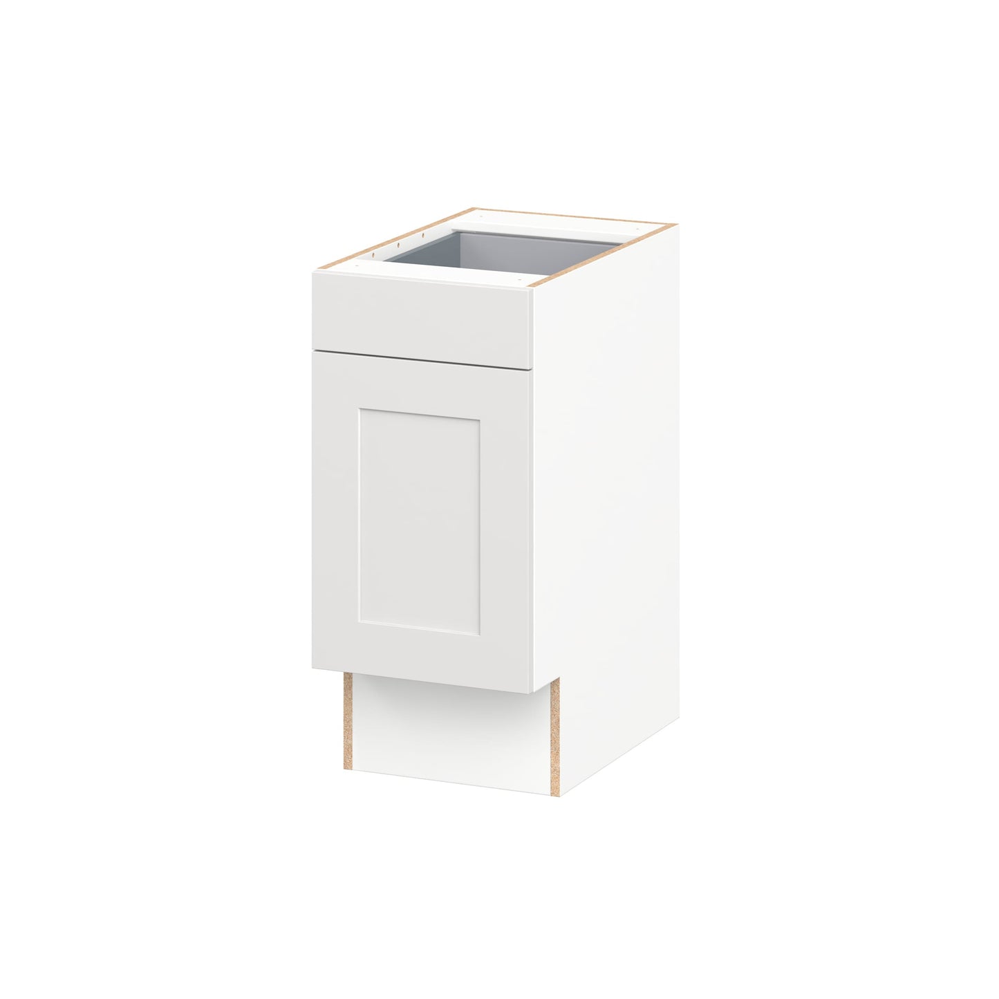 Hugo&Borg Jolie 15-in W x 32.5-in H x 24.5-in D Warm White Base Fully Assembled Cabinet Recessed Panel Shaker
