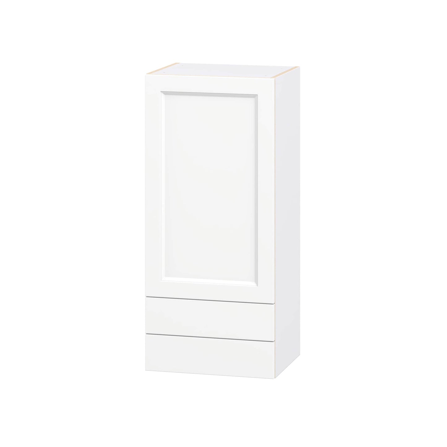 Hugo&Borg Riviera 18-in W x 40-in H x 14.75-in D Bright White 2 -Drawers Wall Fully Assembled Cabinet Recessed Panel Shaker