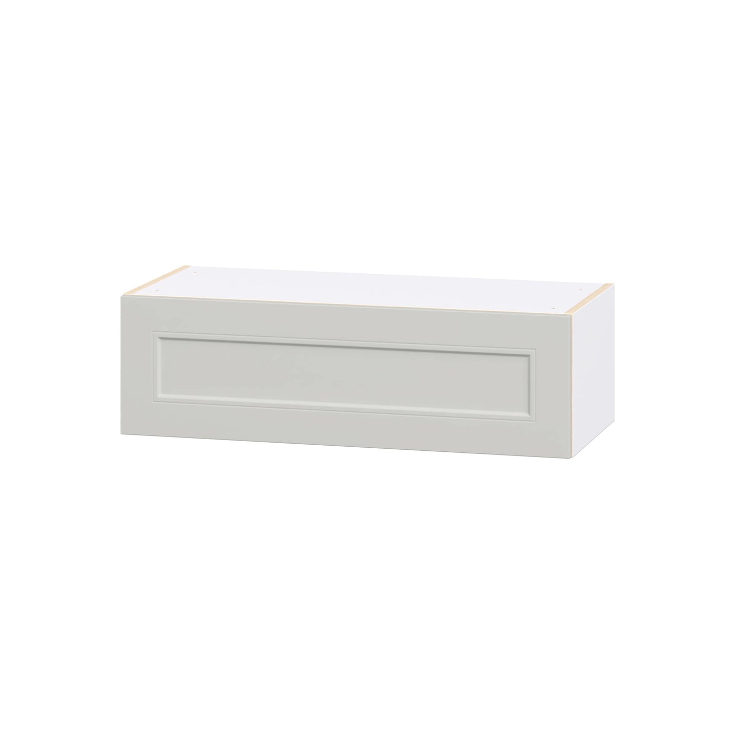 Hugo&Borg Belcourt 33-in W x 10-in H x 14.75-in D Painted Light Gray Wall Fully Assembled Cabinet Recessed Panel Shaker