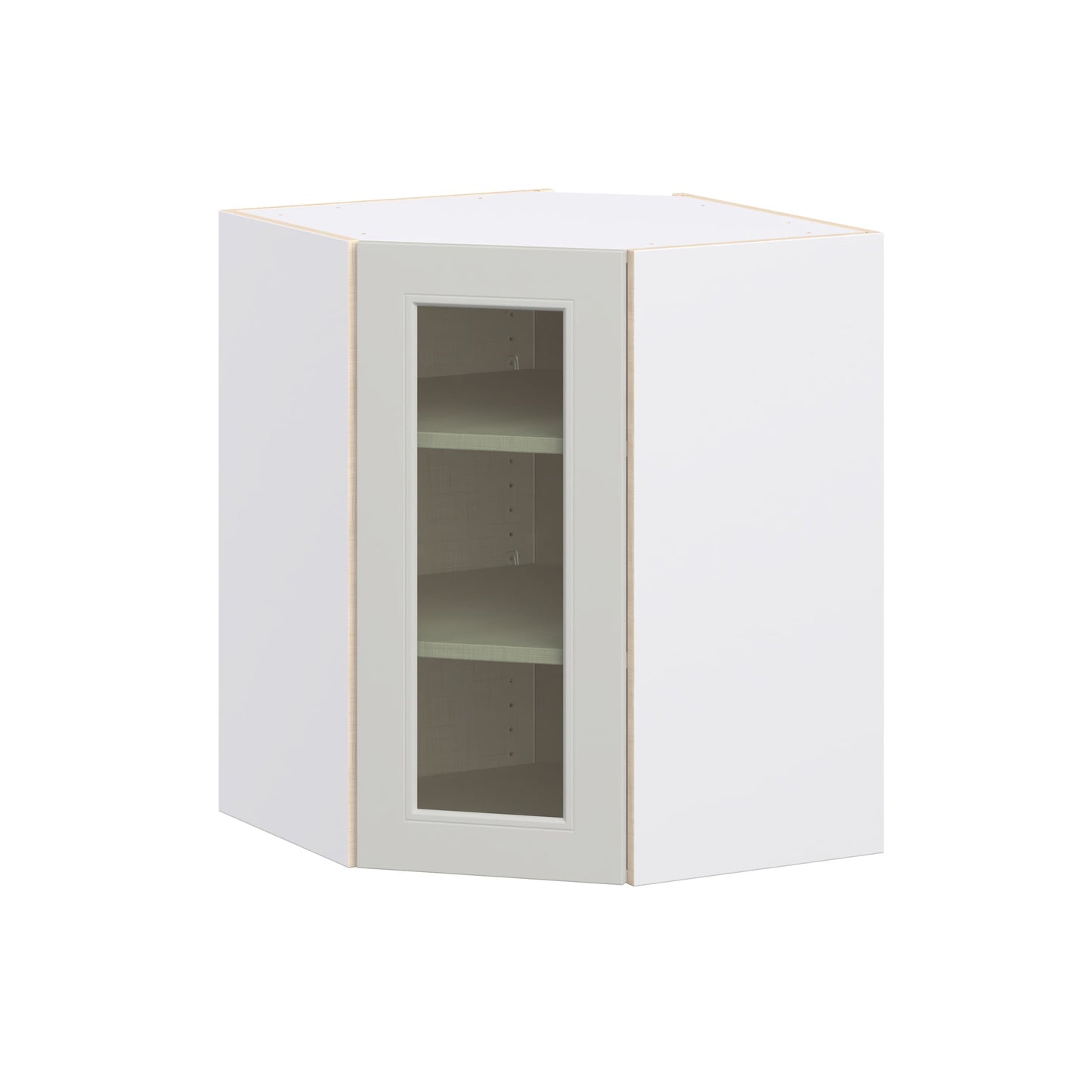 Hugo&Borg Belcourt 24-in W x 30-in H x 24.5-in D Painted Light Gray Wall Fully Assembled Cabinet Recessed Panel Glass