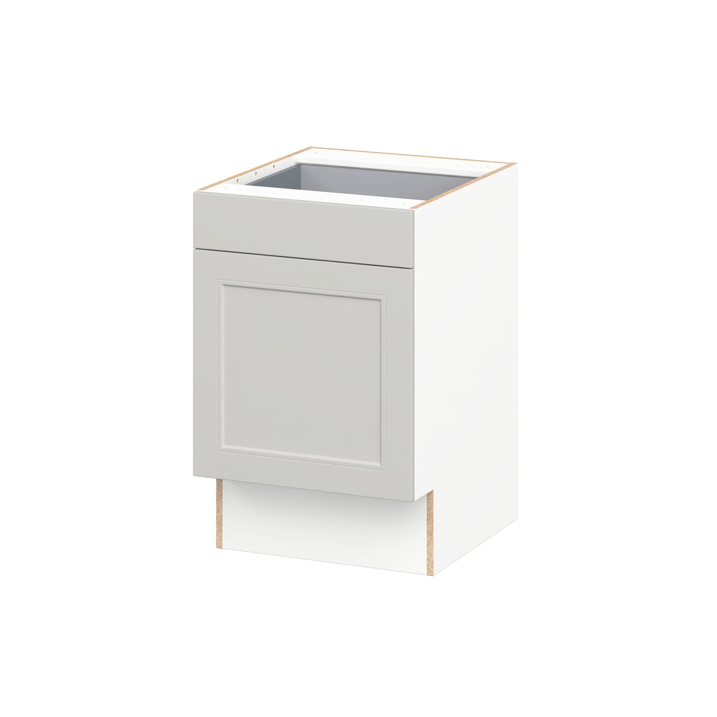 Hugo&Borg Belcourt 21-in W x 32.5-in H x 24.5-in D Painted Light Gray Base Fully Assembled Cabinet Recessed Panel Shaker