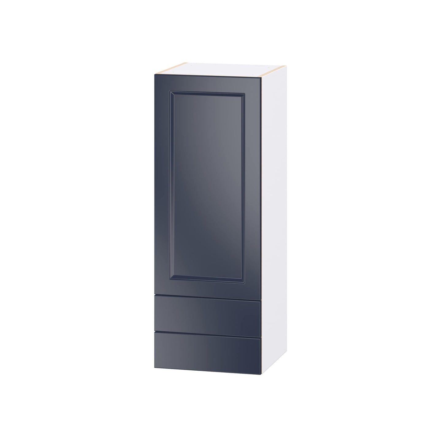 Hugo&Borg Lorette 15-in W x 40-in H x 14.75-in D Navy Blue 2 -Drawers Wall Fully Assembled Cabinet Recessed Panel Shaker