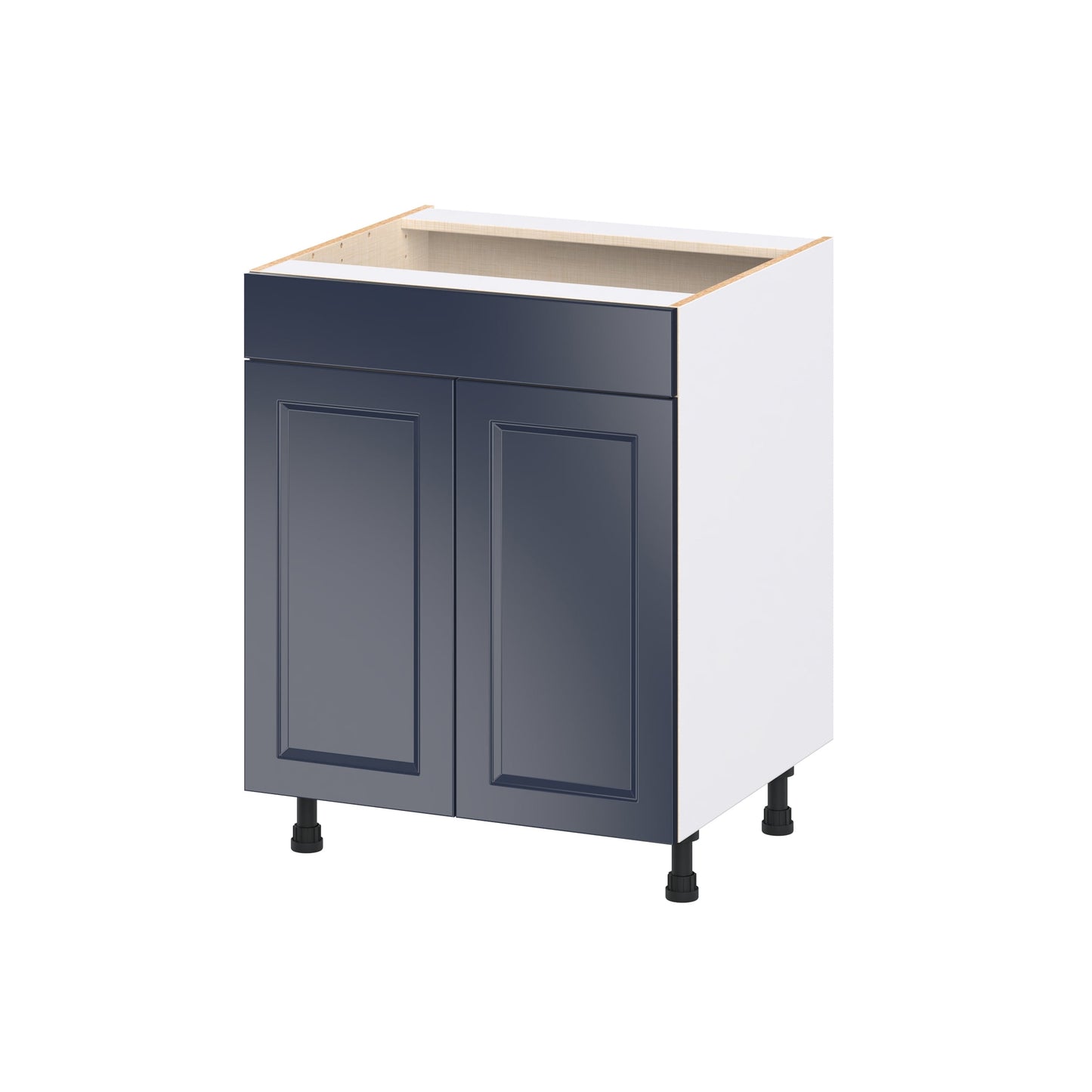 Hugo&Borg Lorette 27-in W x 34.5-in H x 24.5-in D Navy Blue Sink Base Fully Assembled Cabinet Recessed Panel Shaker
