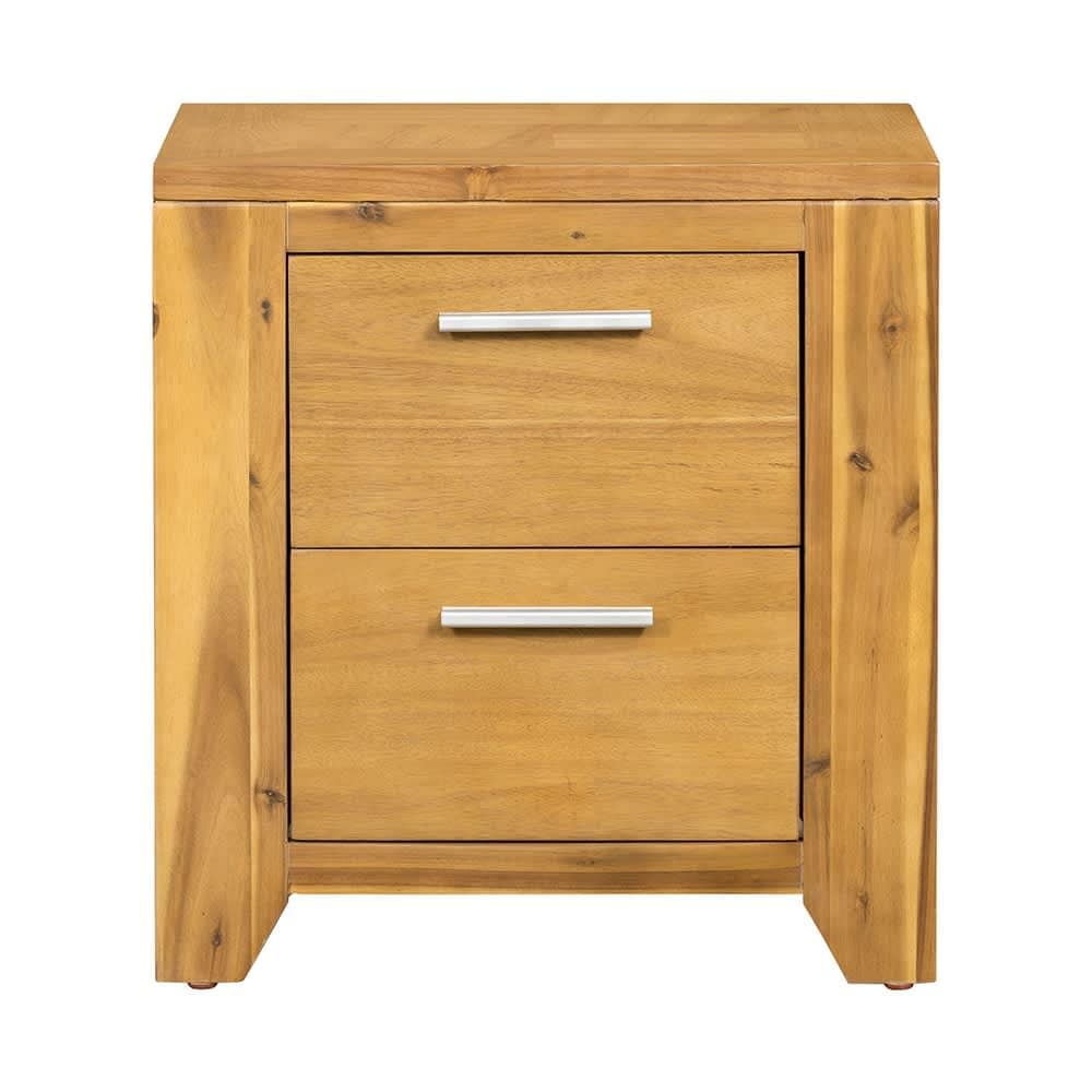 Vynxaria Natural Wood Nightstand 20 x15 x22 Inches