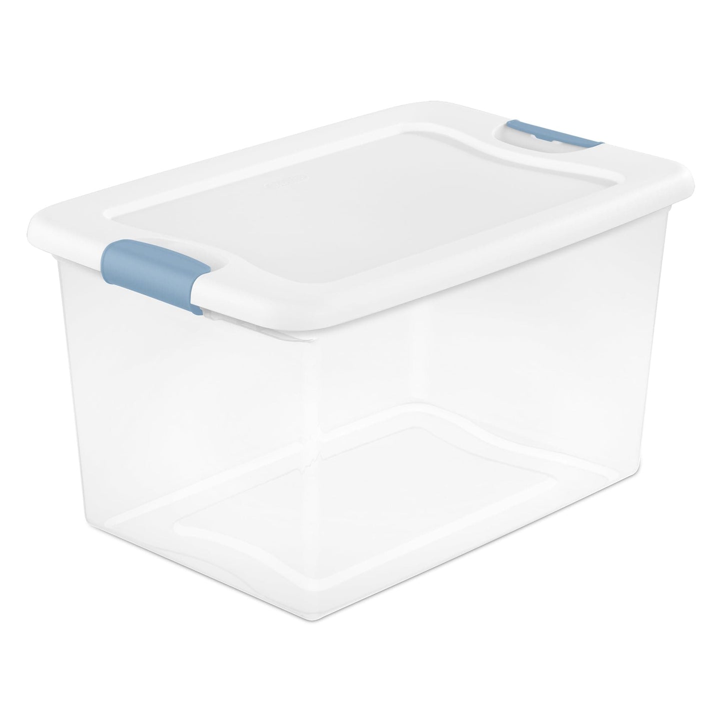 Sterilite 24-Pack Clear Plastic Latching Storage Boxes - Stackable 64 Quart Bins with Lids