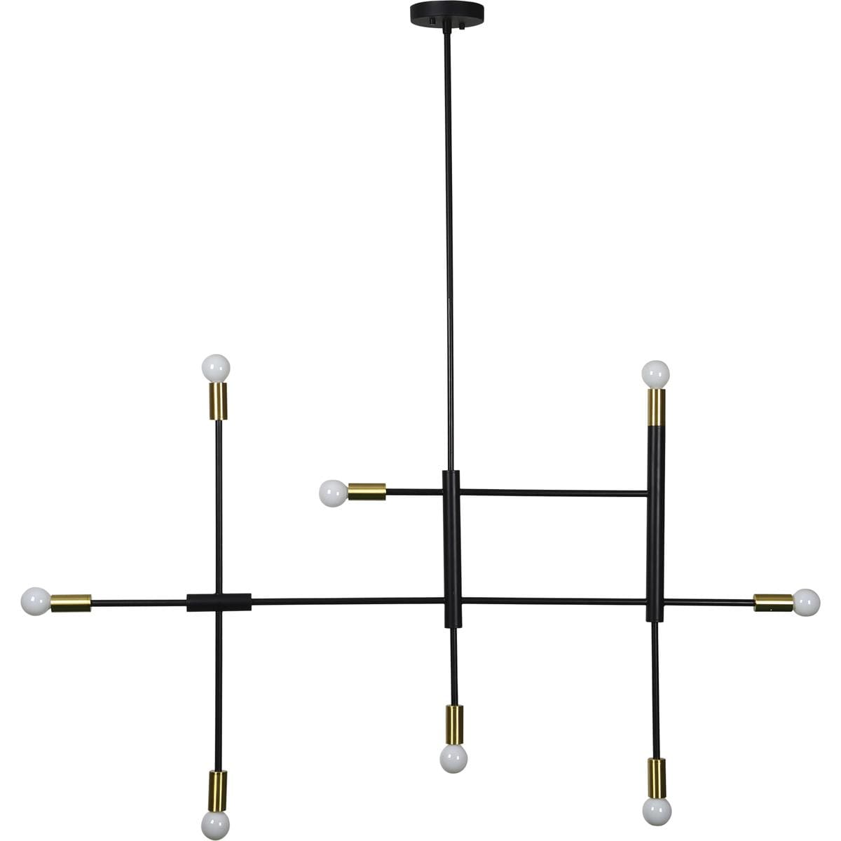 Renwil LPC4368 Reegler 8 Light 545 inch Black Pendant Ceiling Light
