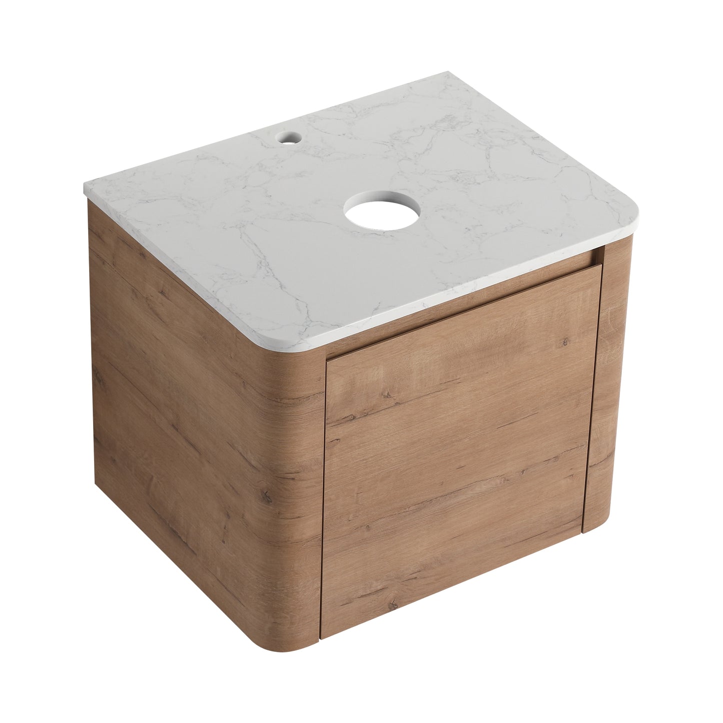 Tatayosi 24inches Wall-Mounted Bathroom Vanity 1-Soft-Close Door KD-Packing Plywood (Vanity Only Excluding Sink)