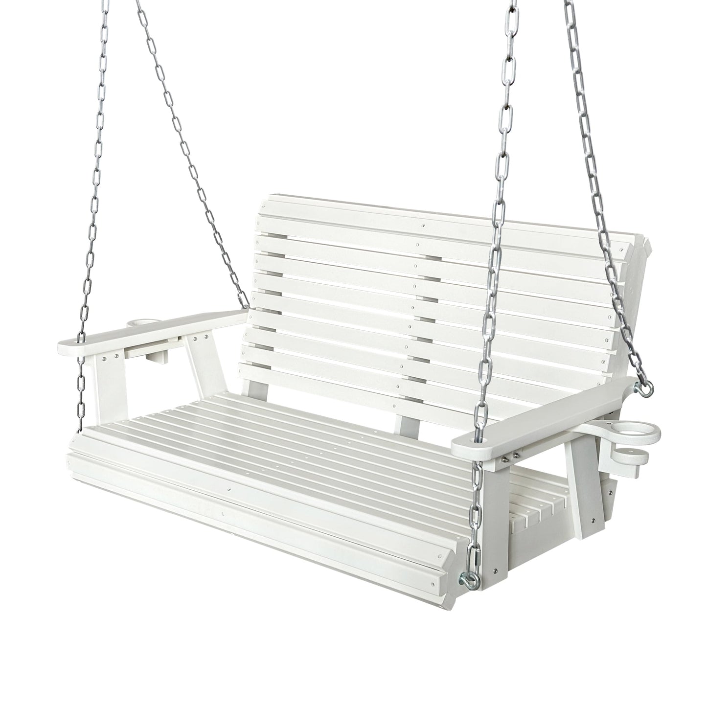 Fortune Candy 4ft 2 -person White Outdoor Swing