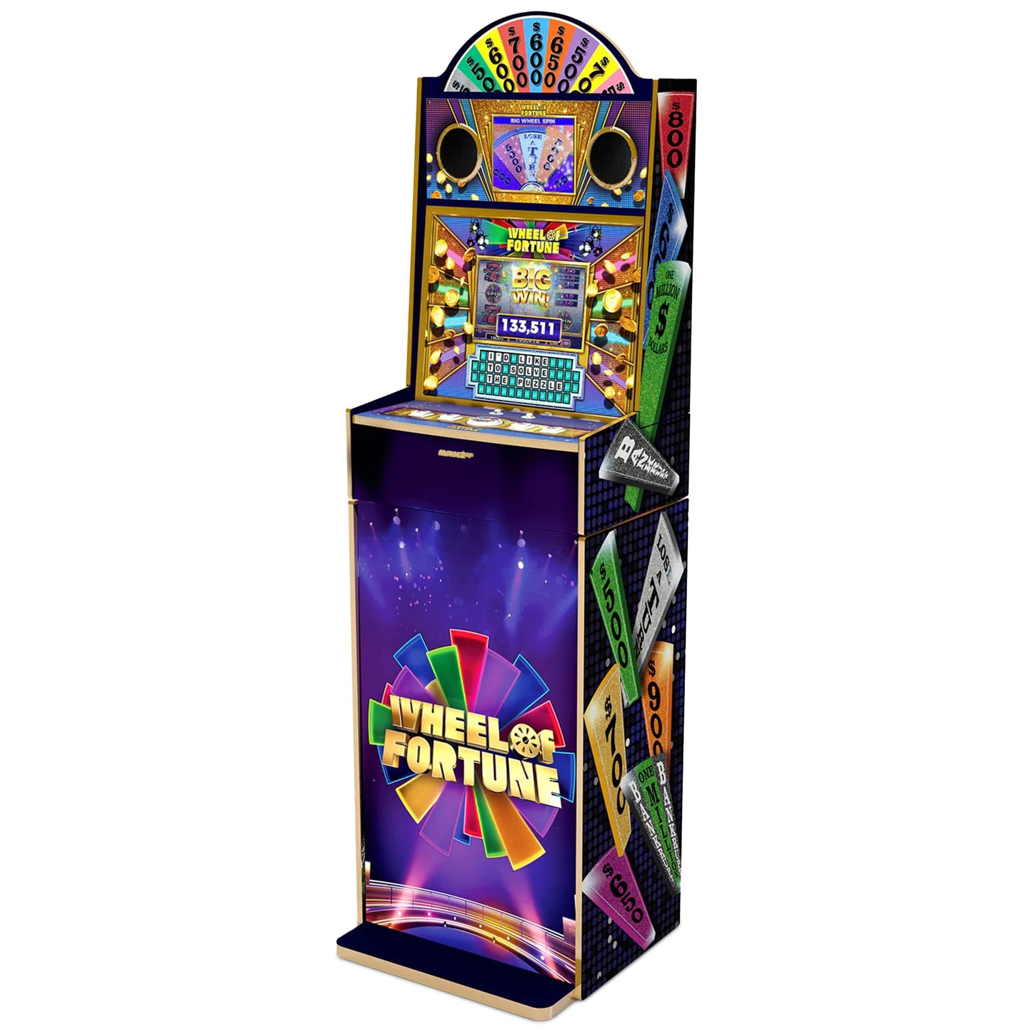 Arcade1Up Wheel of Fortune Video Arcade Game Machine Stand Up Cabinet 5 Ft