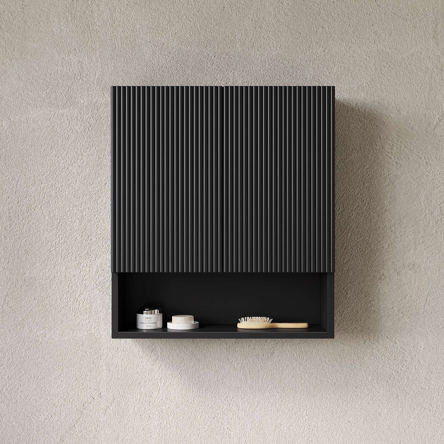 Dexmalle Wall-Mounted Striped Bathroom Cabinet