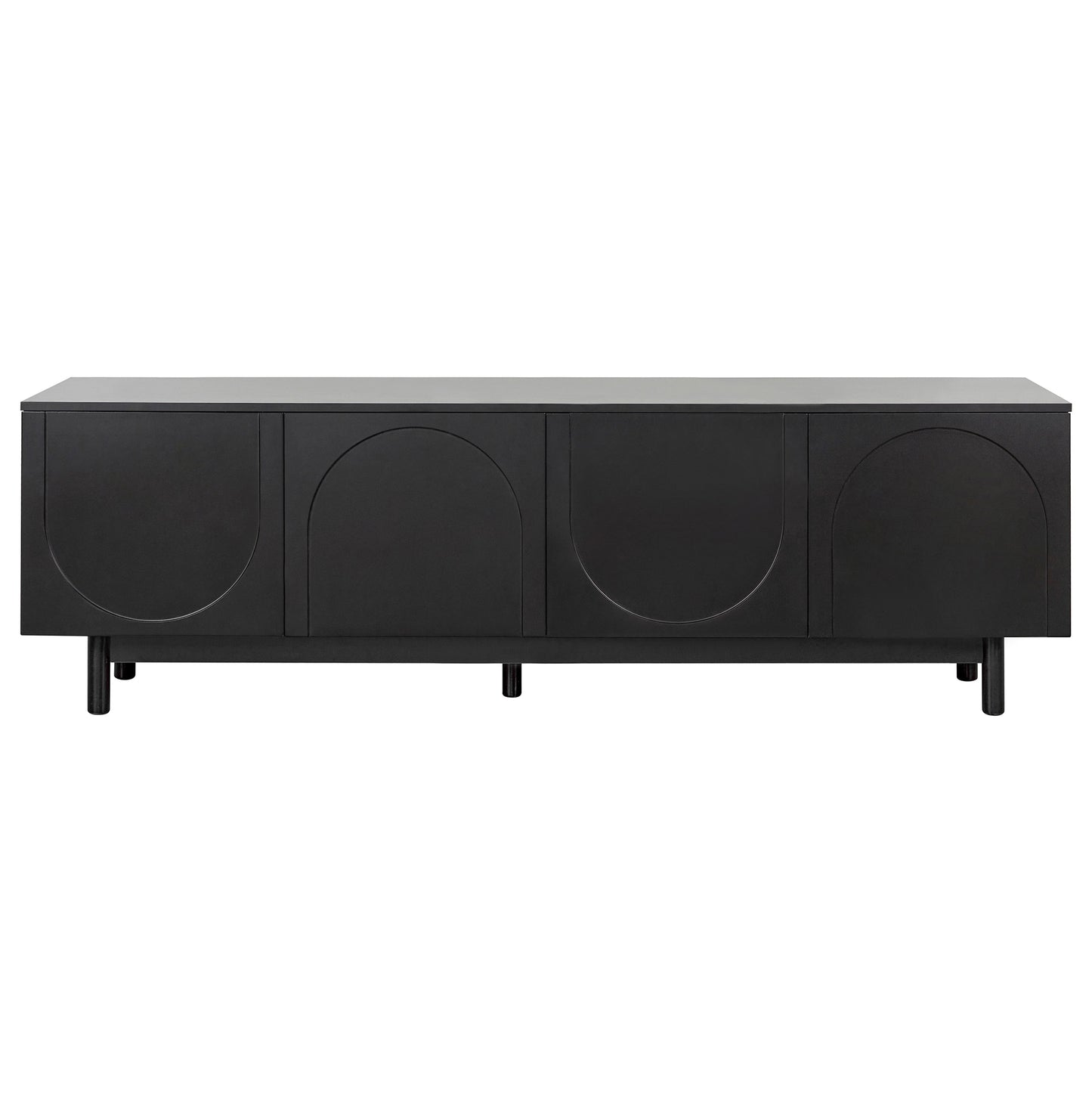 Bybafun Modern/Contemporary Black 70.8-in W Floating TV stand ( Accommodates TVs up to 78-in )