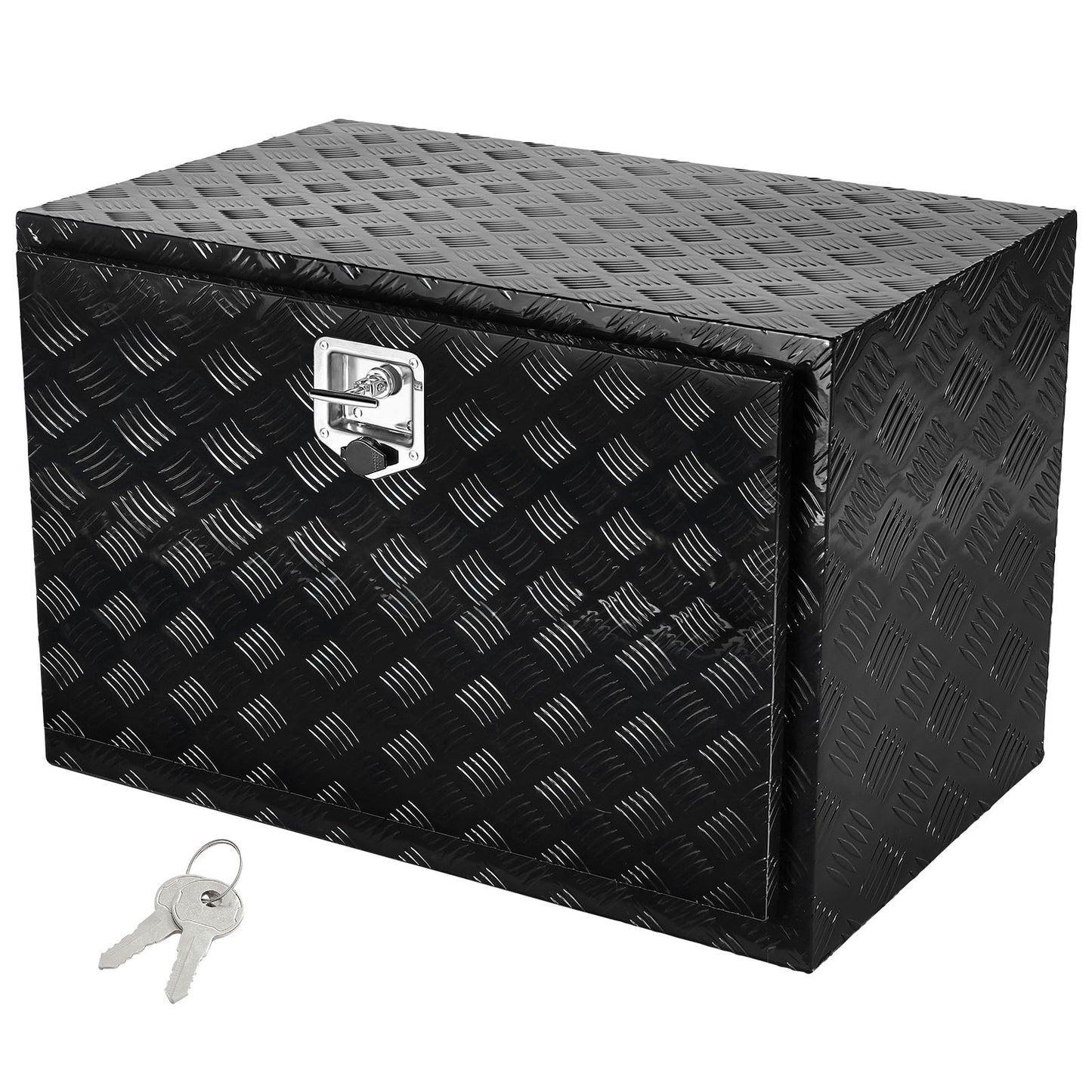 VEVOR Underbody Truck Box 48in x 24in x 24in Pickup Storage Box Heavy Duty Aluminum Diamond Plate Tool Box with Lock and Keys Waterproof Trailer Storage Box with T-Handle Latch for Truck Van Trailer