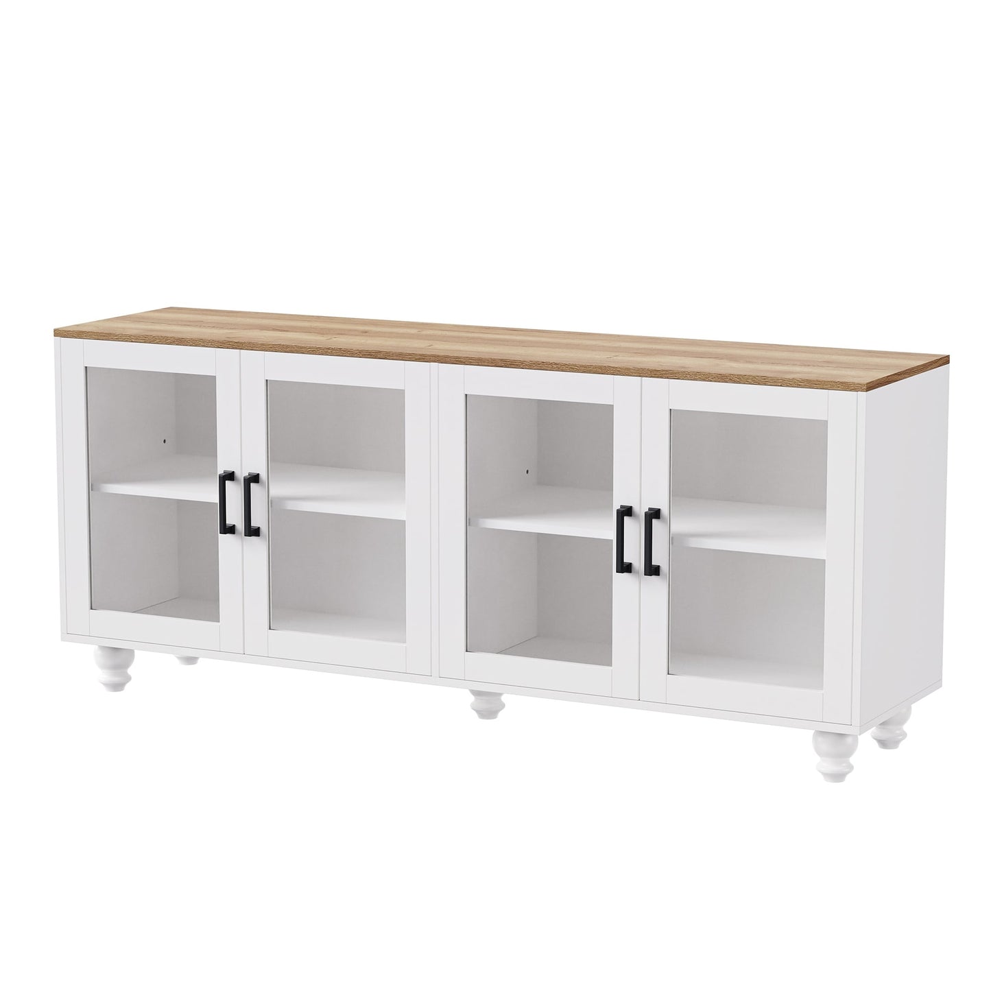 Dimakai Modern/Contemporary White 62-in W TV stand ( Accommodates TVs up to 70-in )