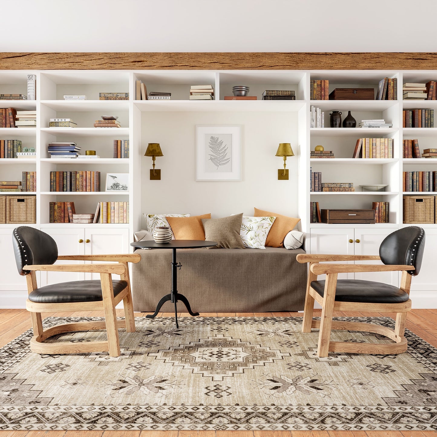 nuLOOM Clovebud Geometric Machine Washable 9ft. 6in. x 13ft. 6in. Beige Area Rug