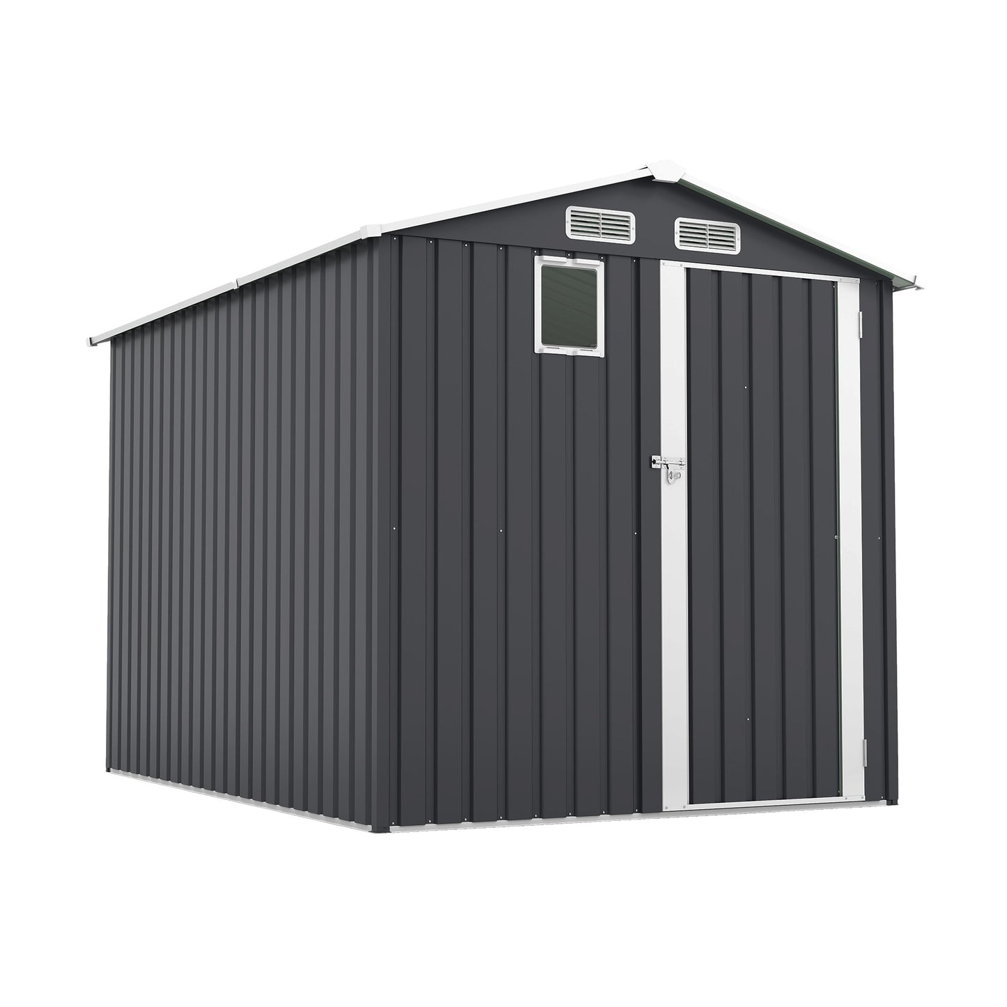 Mondawe 6-ft x 8-ft Galvanized steel Metal Storage Shed