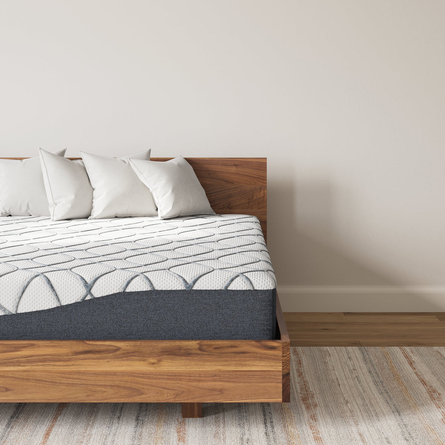 Signature Design by Ashley Chime 10 Inch Queen Memory Foam Mattress Firm Support Green Tea Base Foam Micro Cool Technology