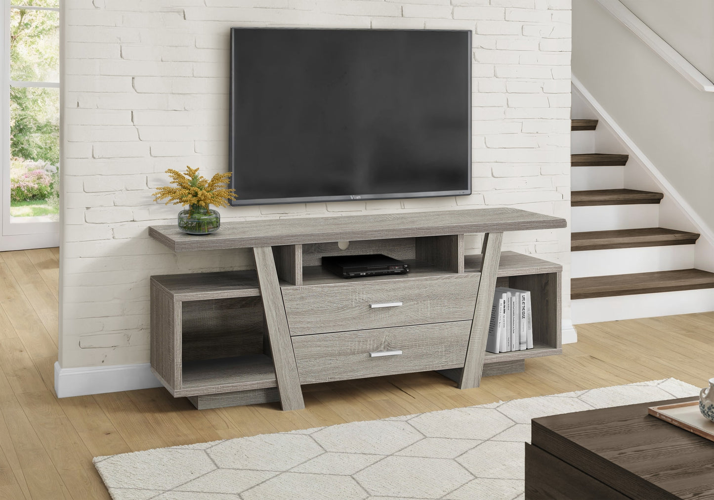 Tatayosi 60 Inch Contemporary TV Stand with Storage Drawers for TVs Up to 60 Inches