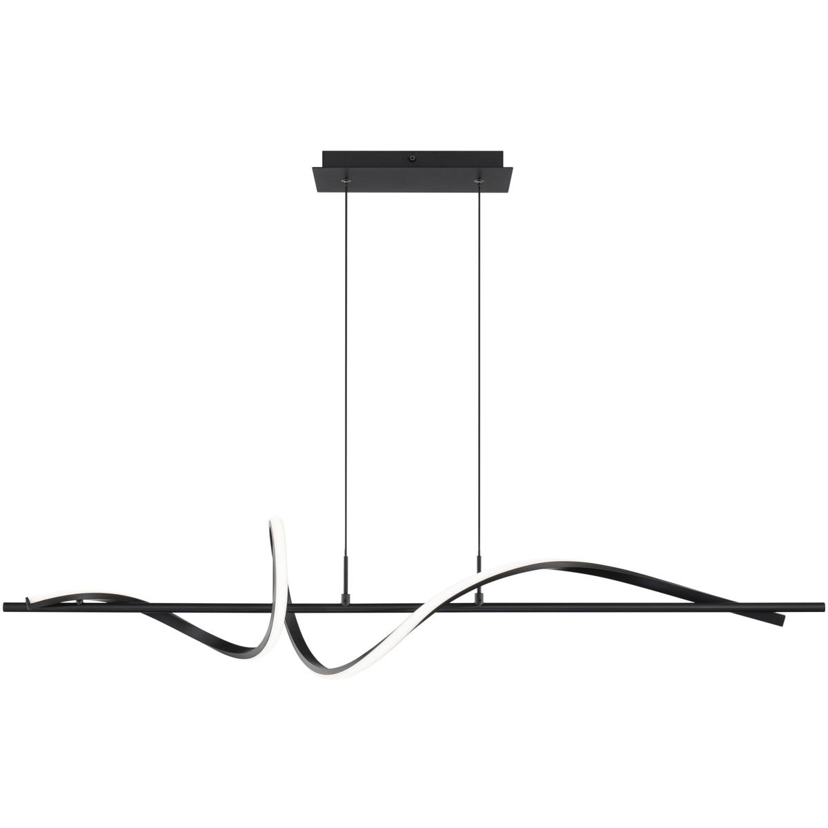 WAC Lighting PD-39443-35-BK Corkscrew Linear Pendant Ceiling Light in 3500K dweLED