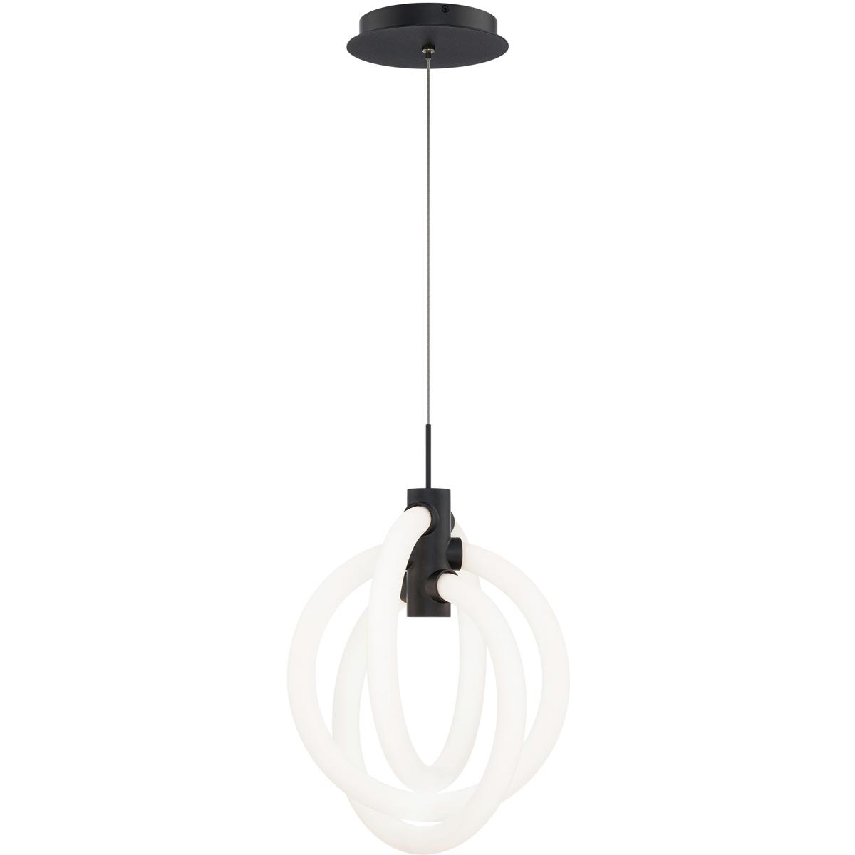 WAC Lighting PD-27413-35-BK Knot LED 1638 inch Black Pendant Ceiling Light in 3500K dweLED