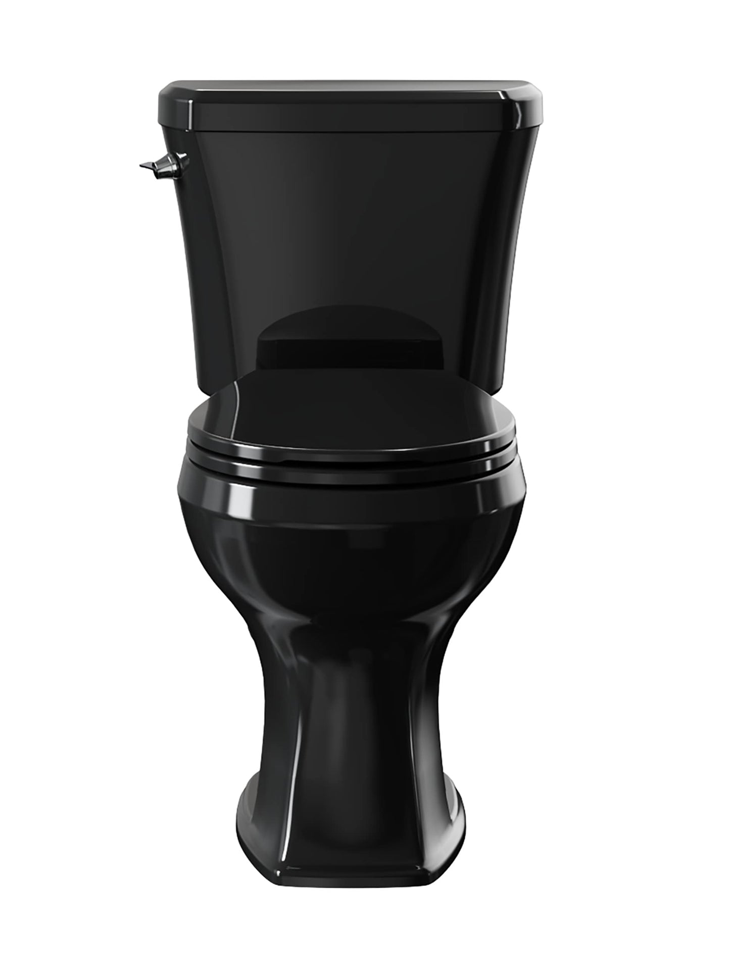 Project Source Danville Black Round Chair height 12-in Rough-In WaterSense 1.28 GPF 2-piece Toilet