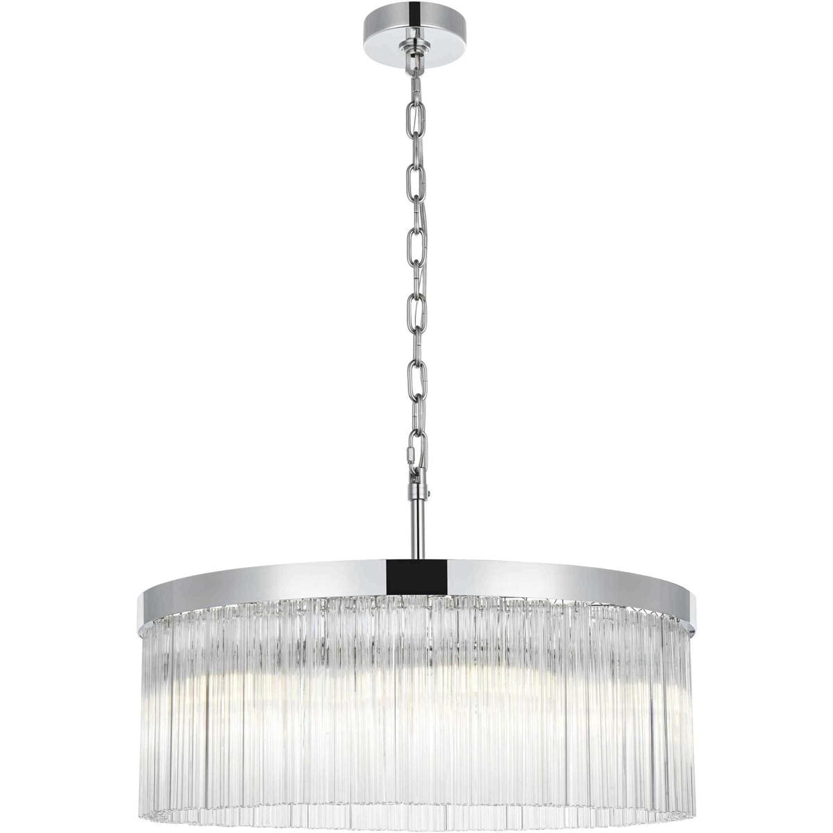 Elegant Lighting 1070D24C Harlow 6 Light 24 inch Chrome Chandelier Ceiling Light