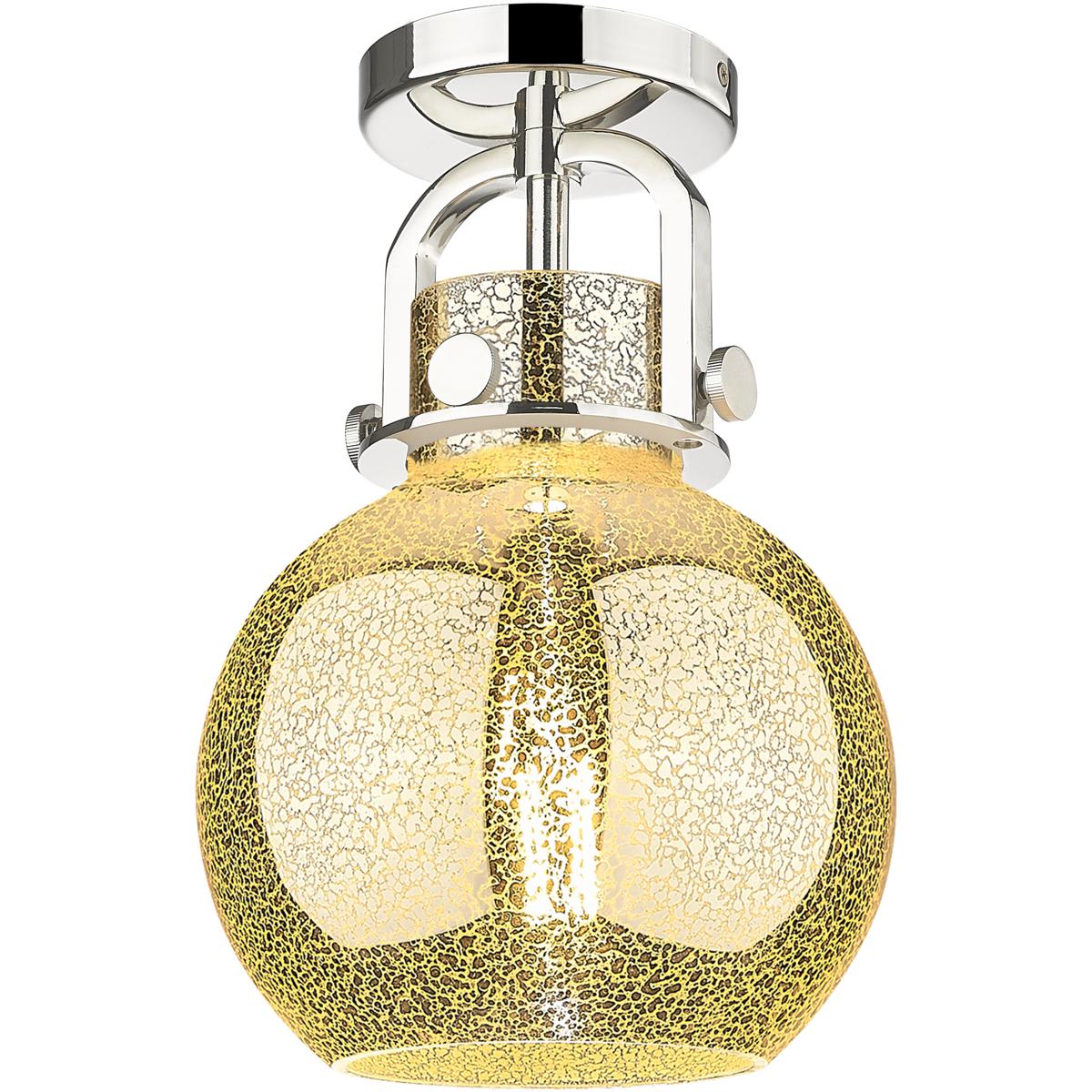 Innovations Lighting 410-1F-PN-G410-8ME Newton Sphere Flush Mount Polished Nickel