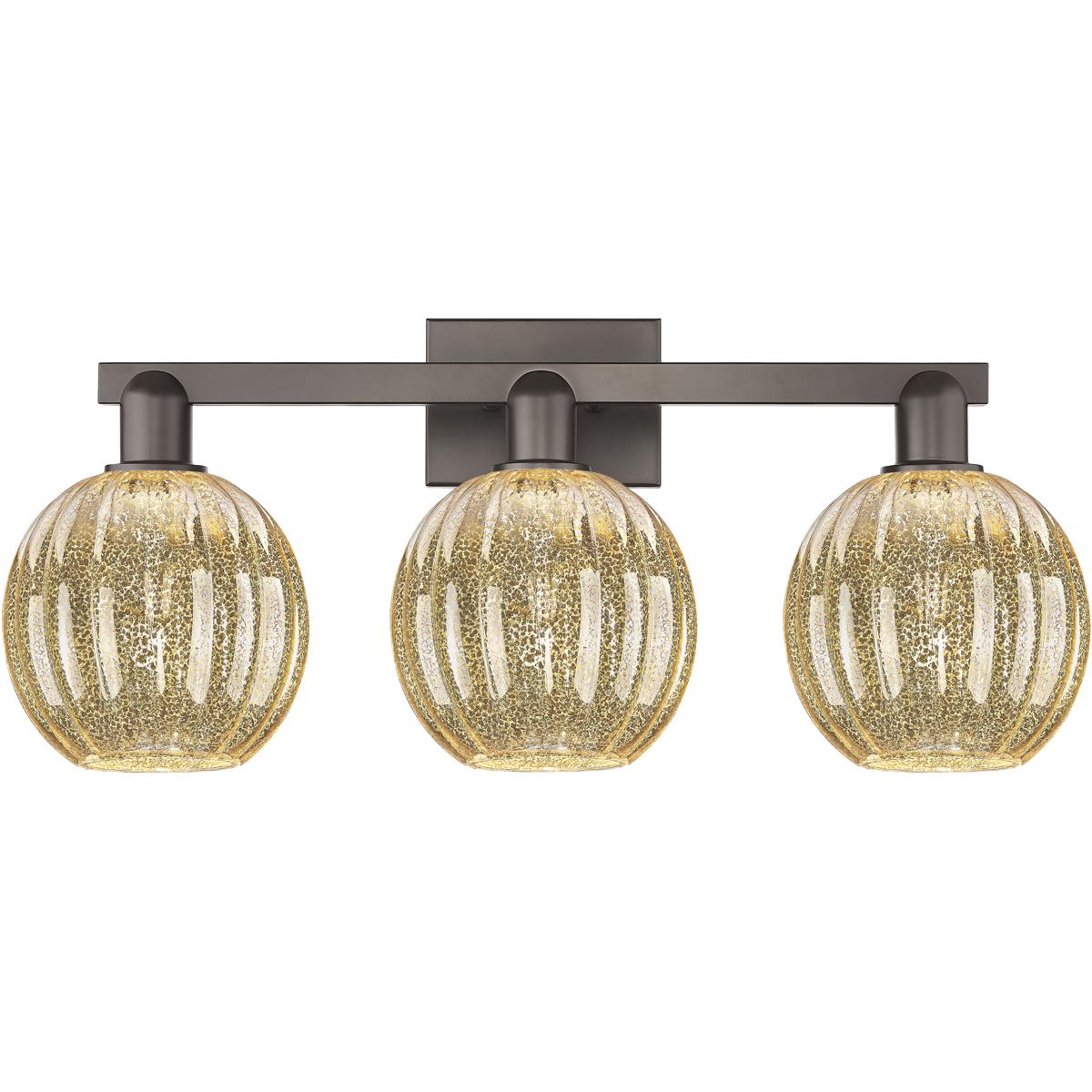 Innovations Lighting 716-3W-OB-G458-7ME Preston Bathroom Vanity Light Oil Rubbed Bronze