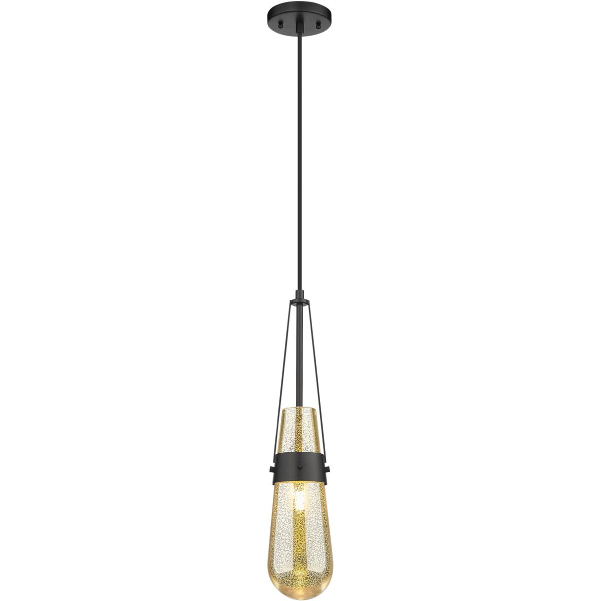 Innovations Lighting 452-1P-BK-G452-4ME Downtown Urban Milan Pendant Matte Black