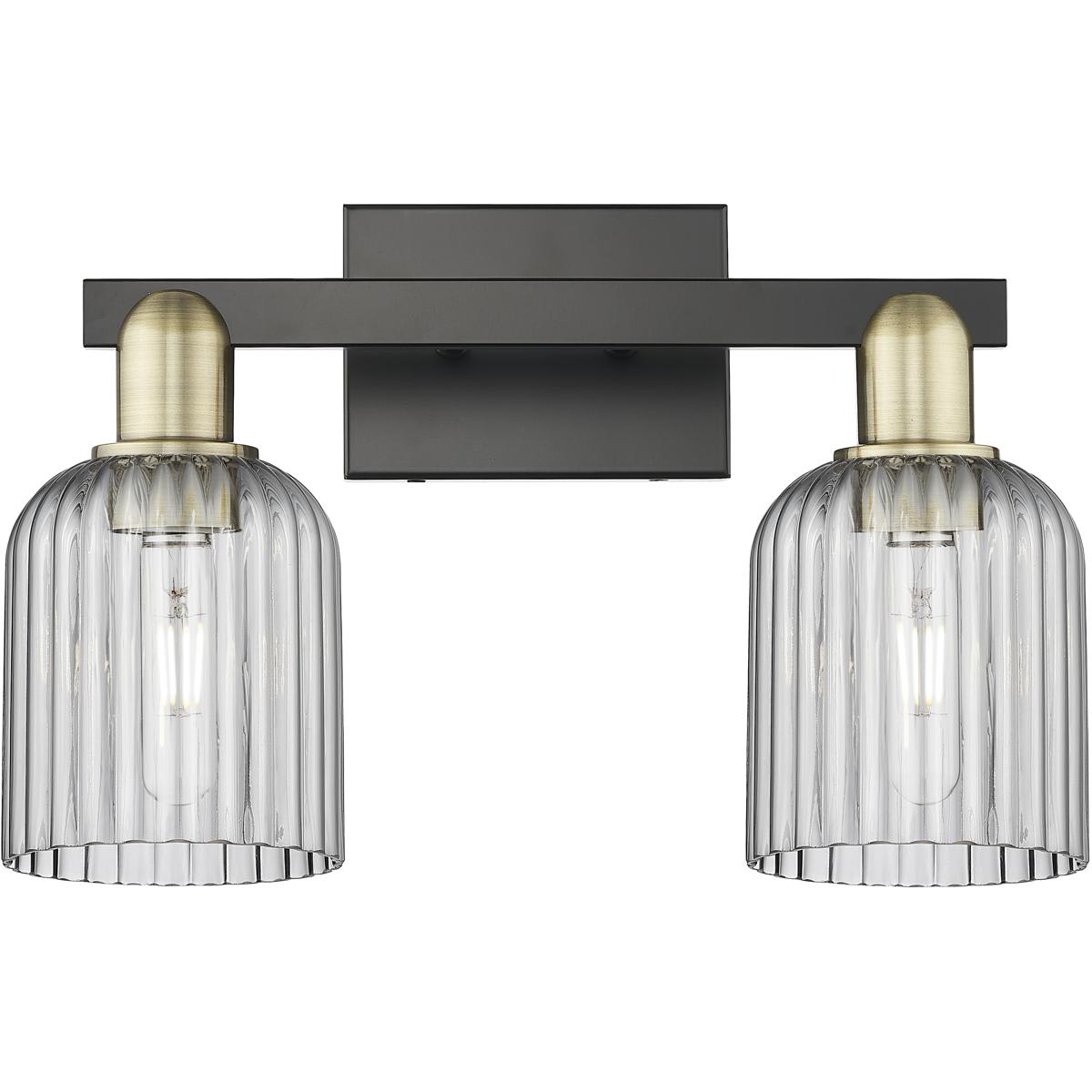 Innovations Lighting 716-2W-BAB-G559-5SM Bridal Veil Bathroom Vanity Light Black Antique Brass