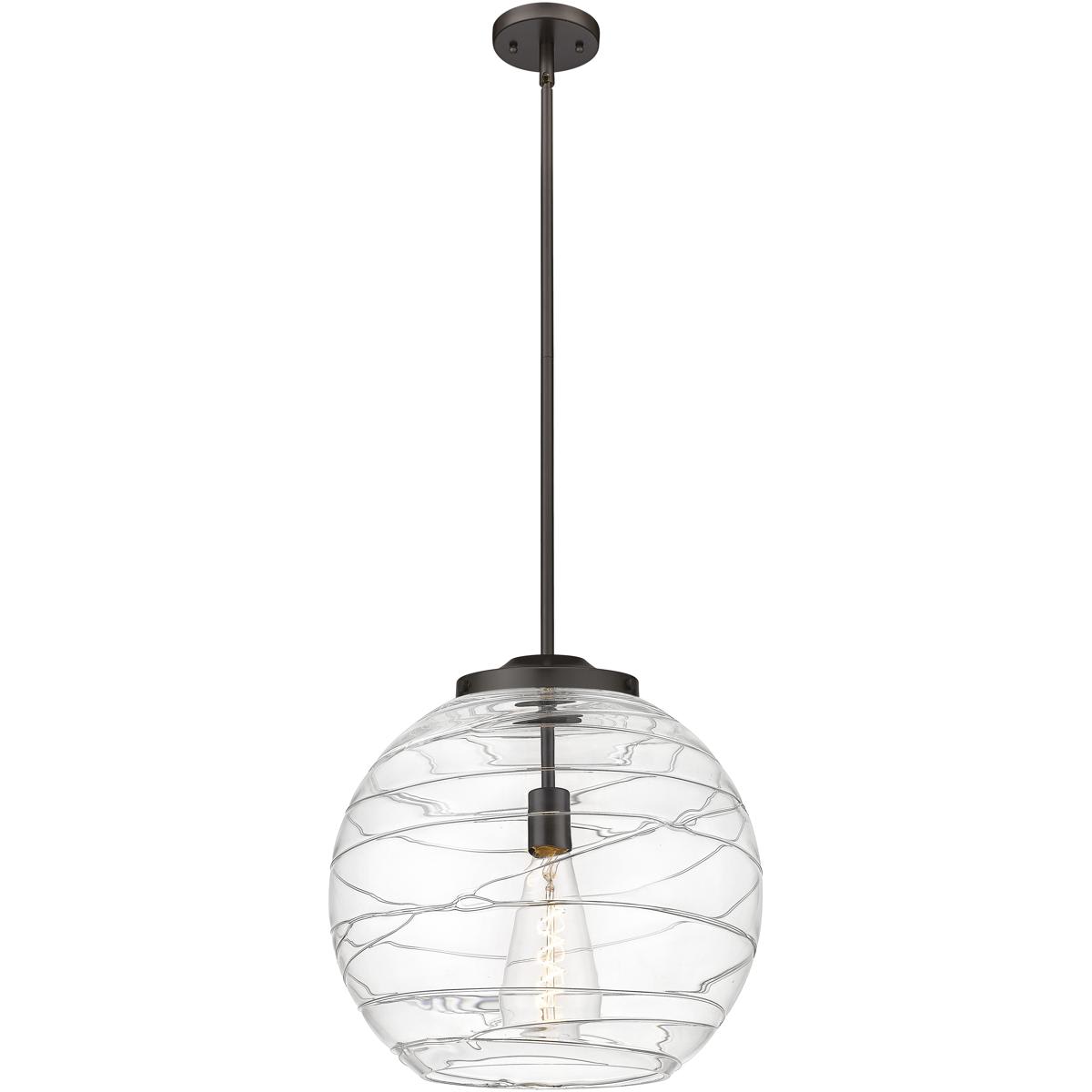 Innovations Lighting 221-1S-OB-G1213-16-BB-95-LED Ballston Athens Deco Swirl Pendant