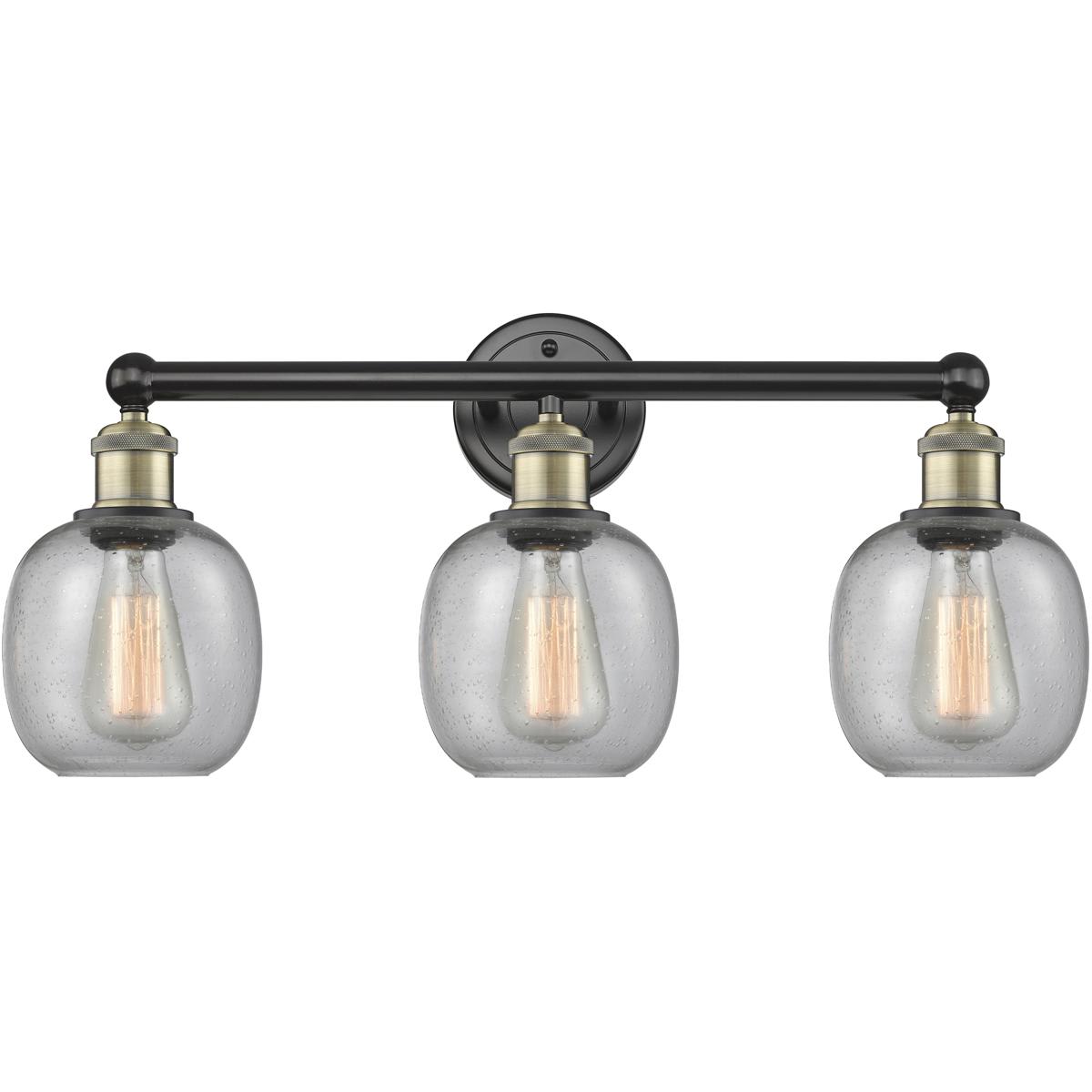 Innovations Lighting 616-3W-BAB-G104 Belfast Bathroom Vanity Light Black Antique Brass