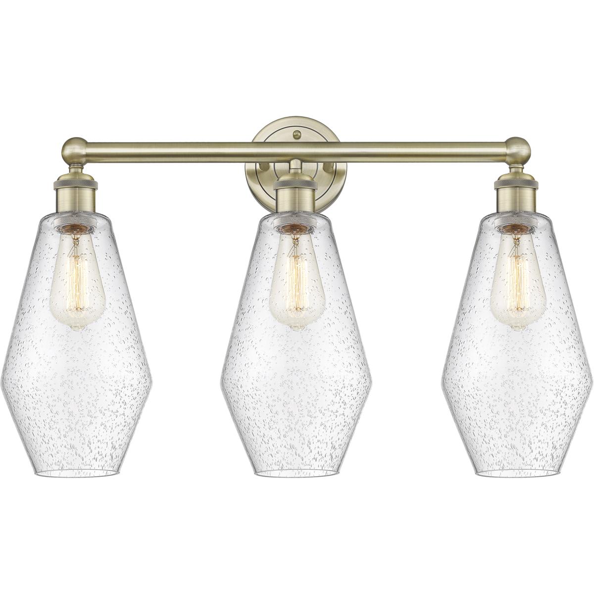 Innovations Lighting 616-3W-AB-G654-7 Cindyrella Bathroom Vanity Light Antique Brass