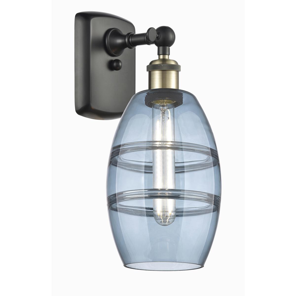 Innovations Lighting 516-1W-BAB-G557-6BL Ballston Vaz Wall Sconce Black Antique Brass