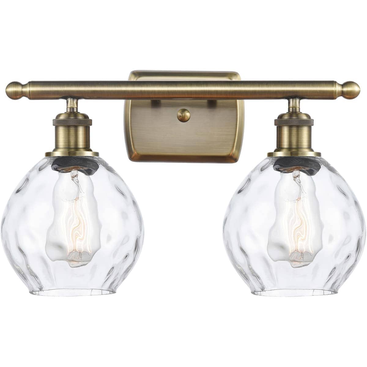 Innovations Lighting 516-2W-AB-G362 Ballston Small Waverly Bathroom Vanity Light Antique Brass