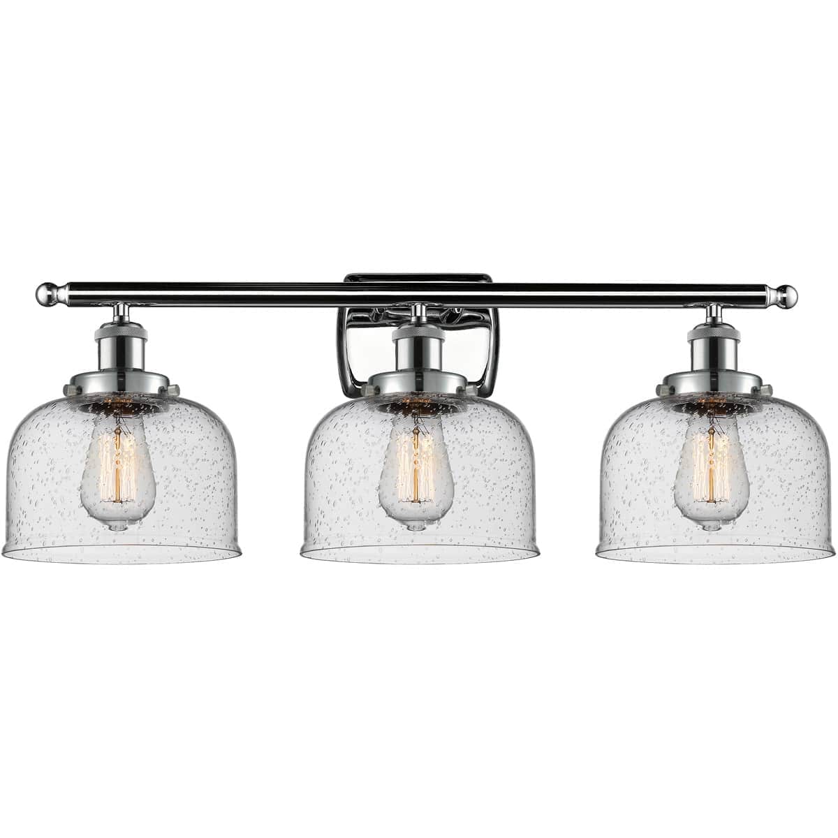 Innovations Lighting 916-3W-PC-G74-LED Ballston Large Bell Bathroom Vanity Light Polished Chrome