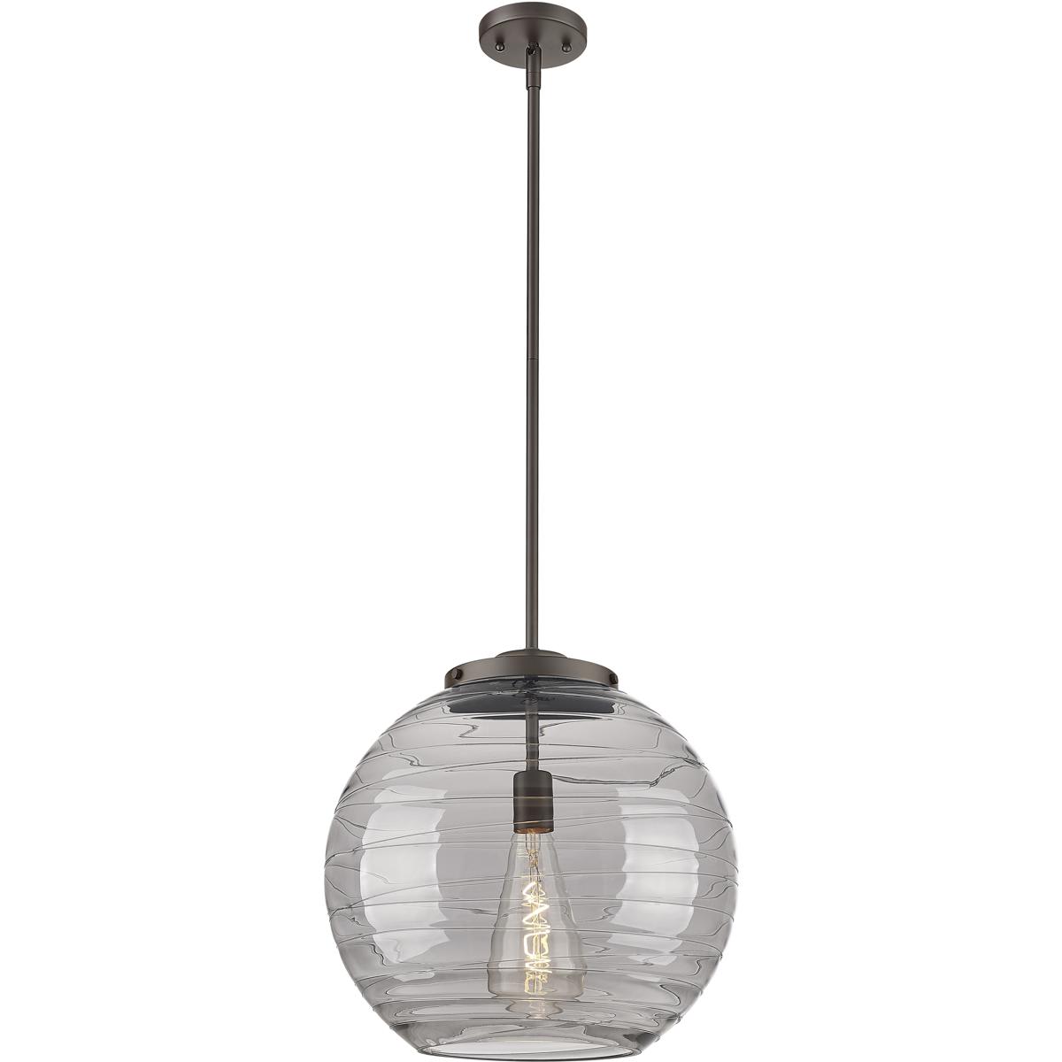 Innovations Lighting 221-1S-OB-G1213-16SM Ballston Athens Deco Swirl Pendant Oil Rubbed Bronze