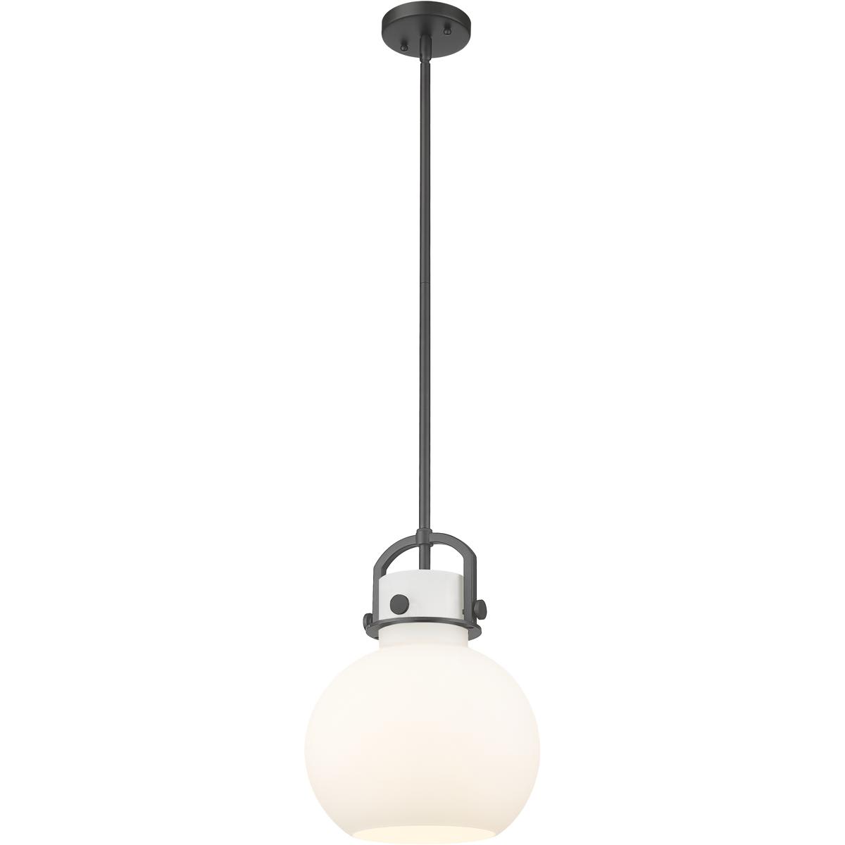 Innovations Lighting 410-1SM-BK-G410-10WH Newton Sphere Mini Pendant Matte Black