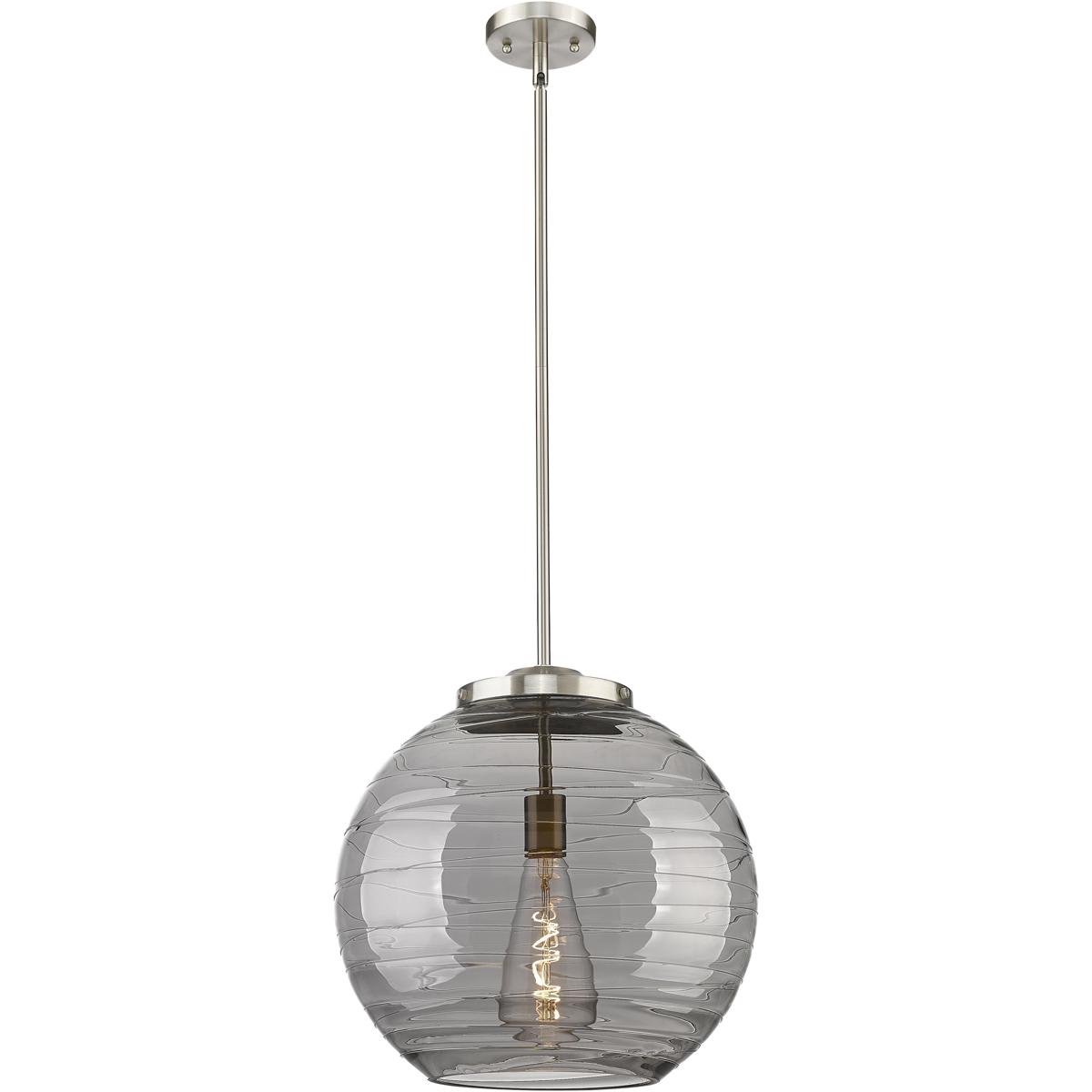 Innovations Lighting 221-1S-SN-G1213-16SM Ballston Athens Deco Swirl Pendant Brushed Satin Nickel