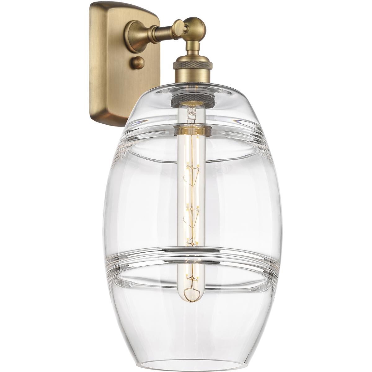 Innovations Lighting 516-1W-BB-G557-8CL Ballston Vaz 1 Light 8 inch Brushed Brass Sconce Wall Light
